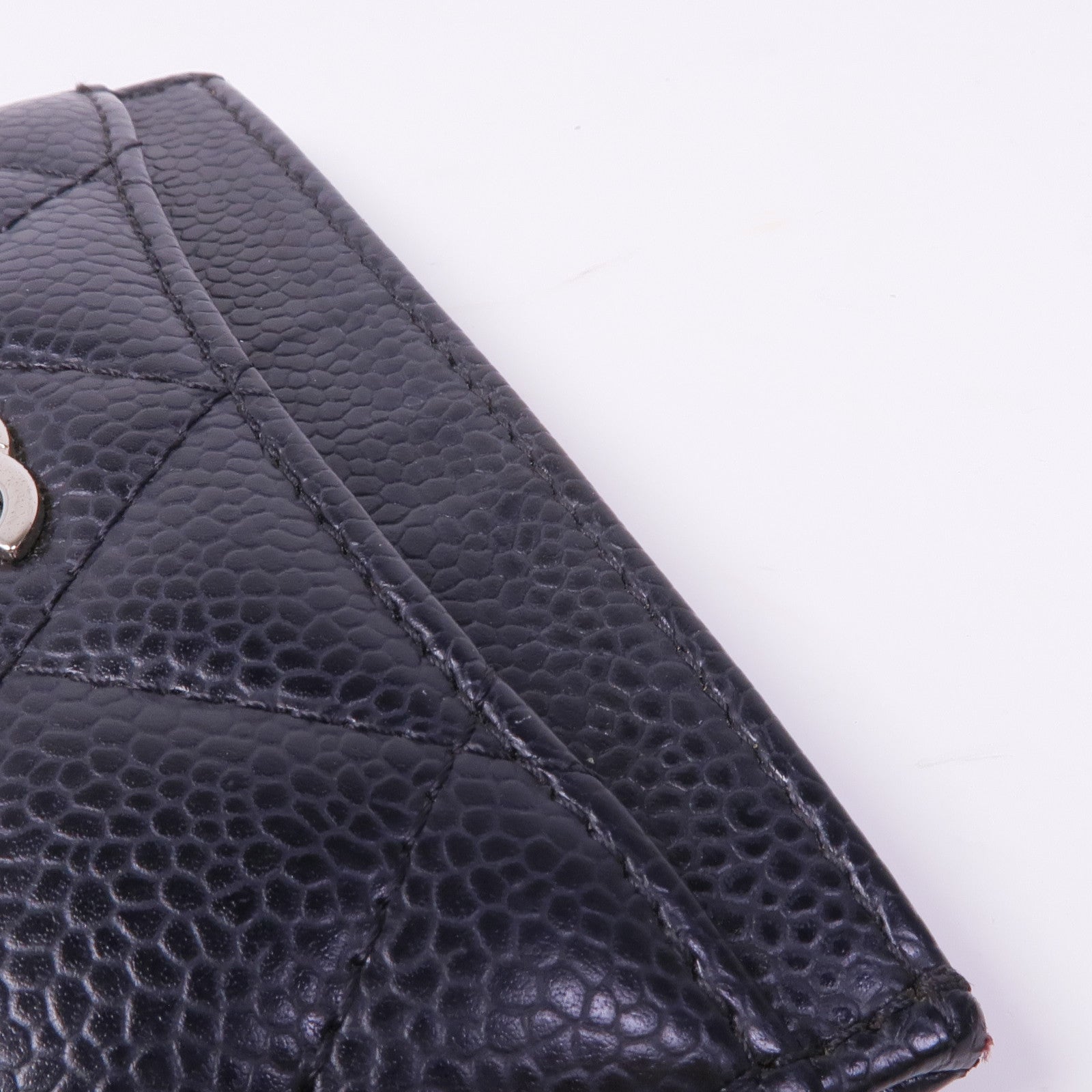 CHANEL 牛皮皮革Card Case銀扣卡片套