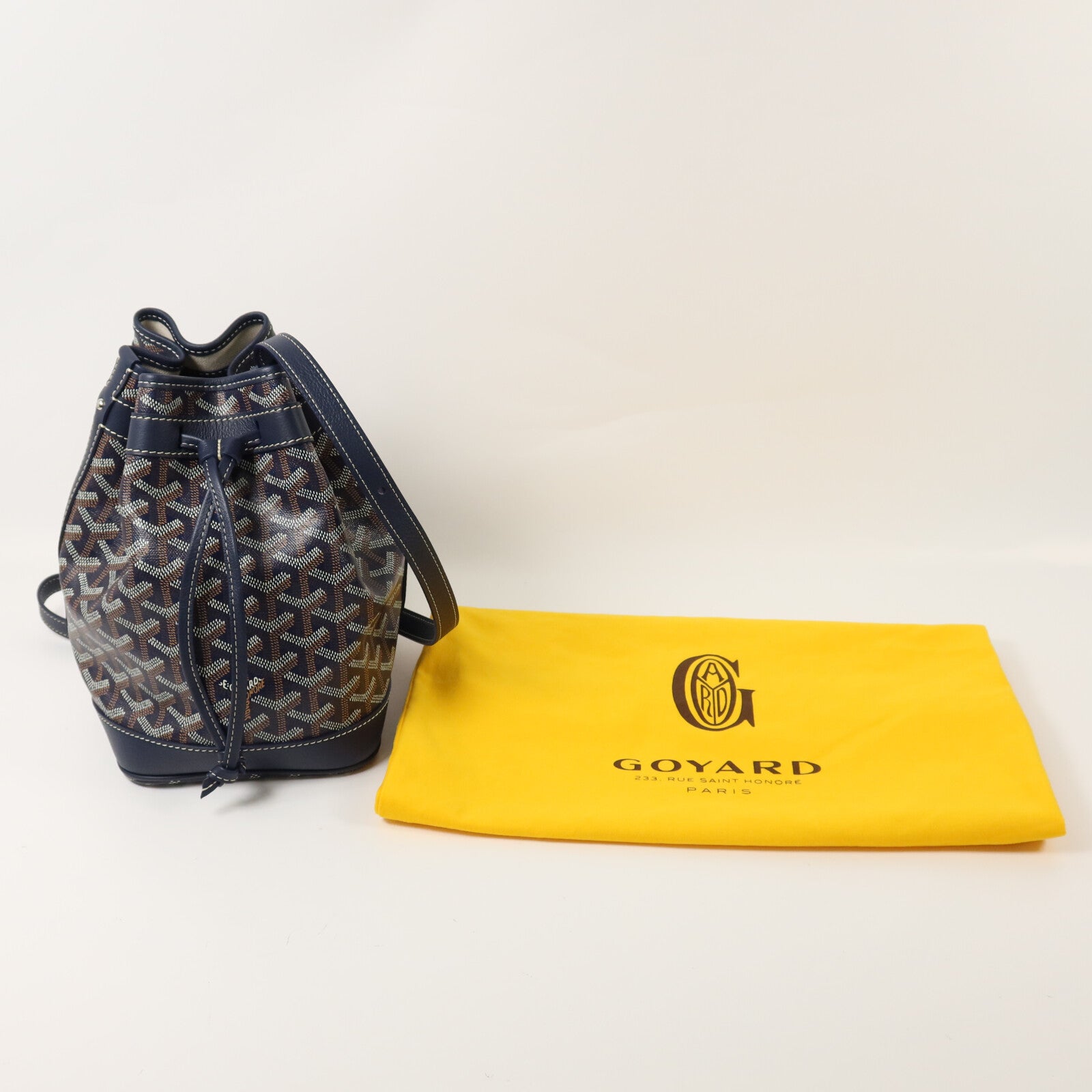 GOYARD 塗層帆布Petit Flot Bucket銀扣肩背袋