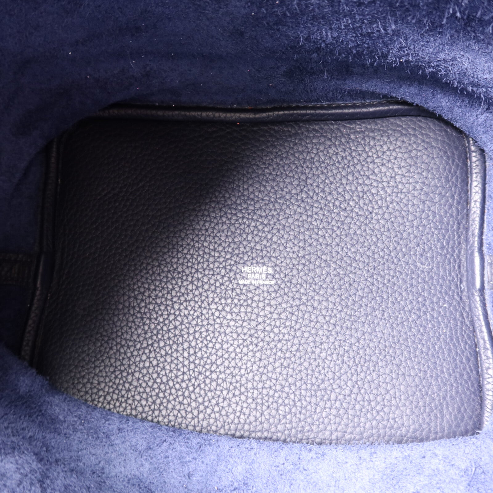 HERMES 【激減優惠】Togo皮革Picotin MM銀扣手挽袋Bleu Nuit/Rose Pourpre