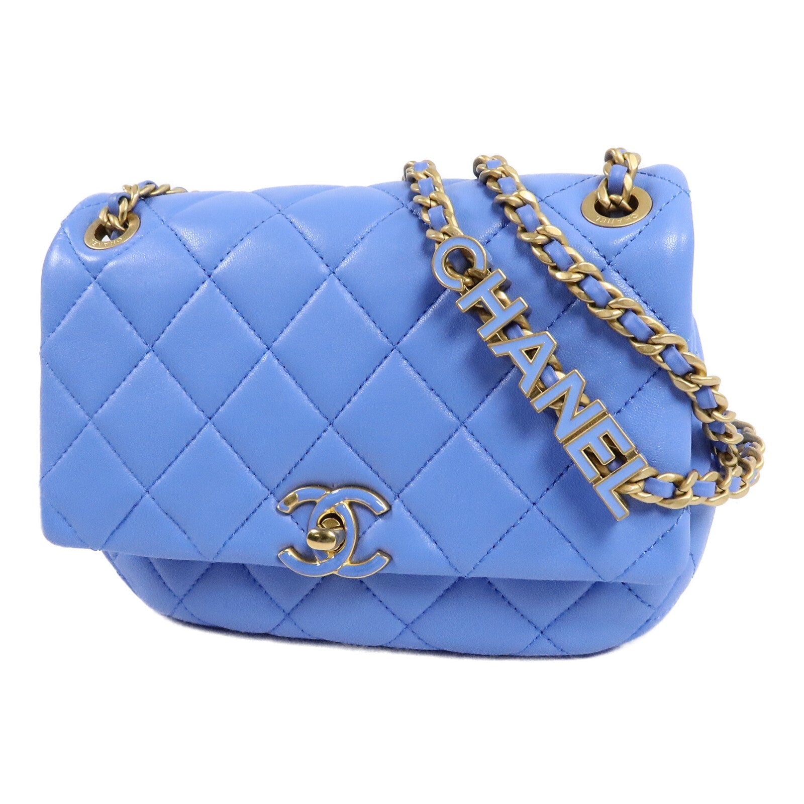 CHANEL 羊皮皮革Chain Shoulder Bag鏈帶肩背袋