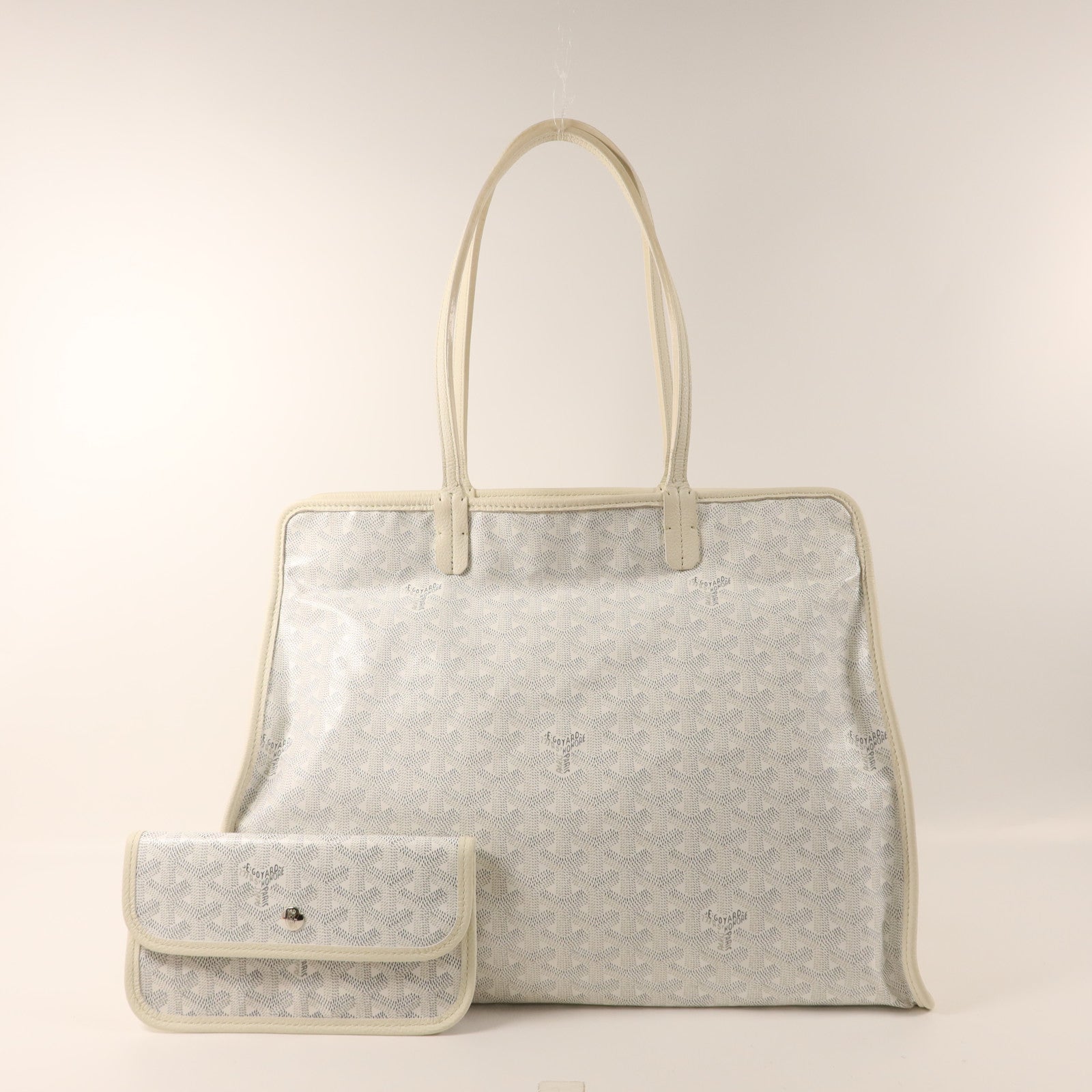 GOYARD 牛皮皮革Sac Hardy PM銀扣手挽袋