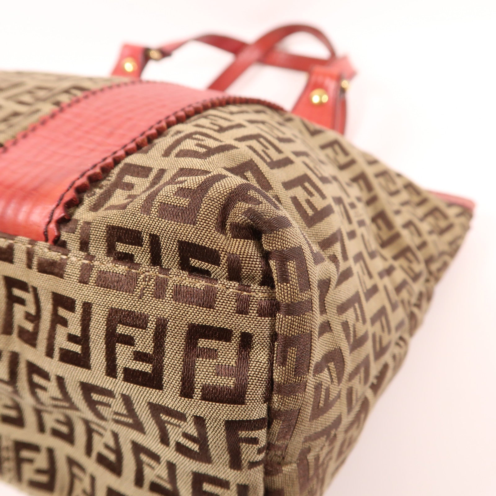 FENDI 【激減優惠】帆布Shoulder Bag金扣肩背袋