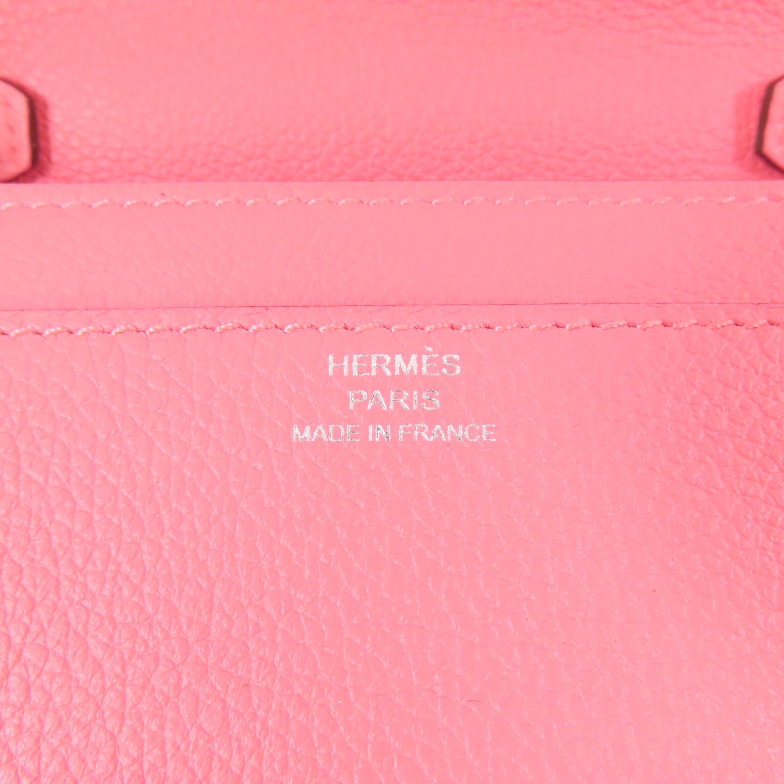 HERMES Evercolor皮革Constance To Go銀扣肩背袋Roze Azalee