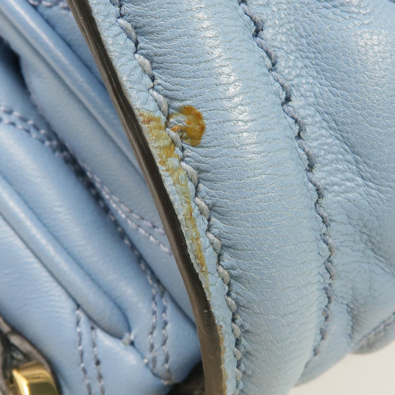 Miu Miu 羊皮皮革Chain Shoulder Bag金扣鏈帶肩背袋