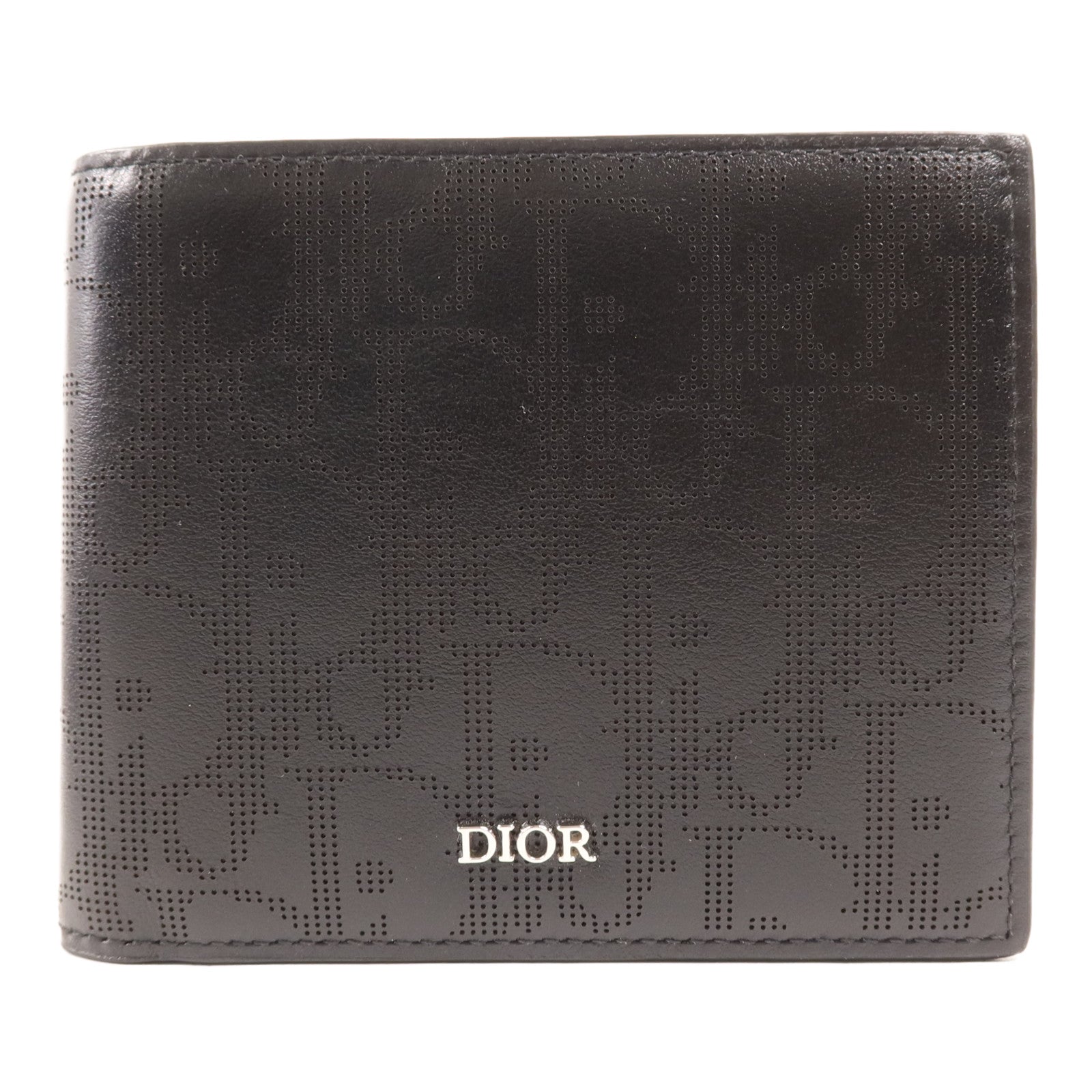 Dior 牛皮皮革Wallet銀扣錢包