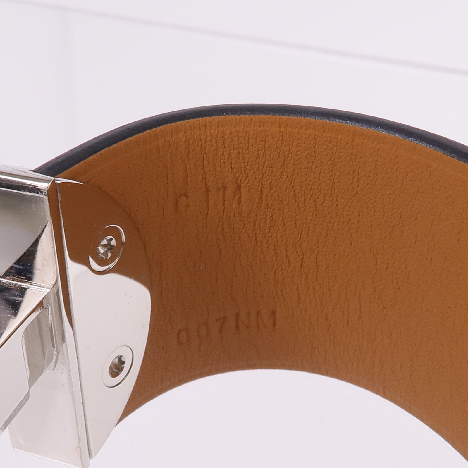 HERMES 【激減優惠】Swift皮革2022 Manchette Bracelet銀扣手鐲