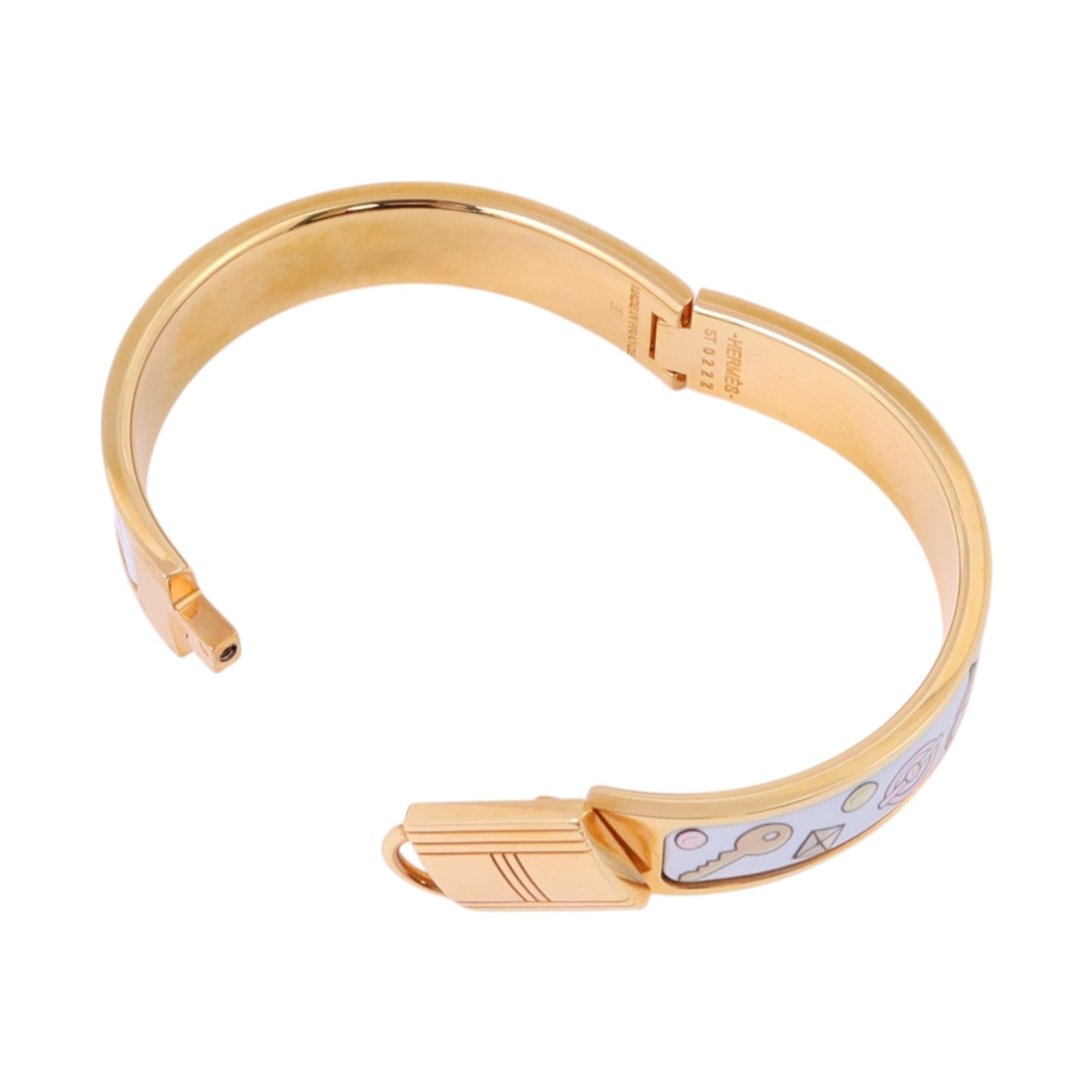 HERMES 金屬/琺瑯Clic Cadenas Bracelet金扣手鏈