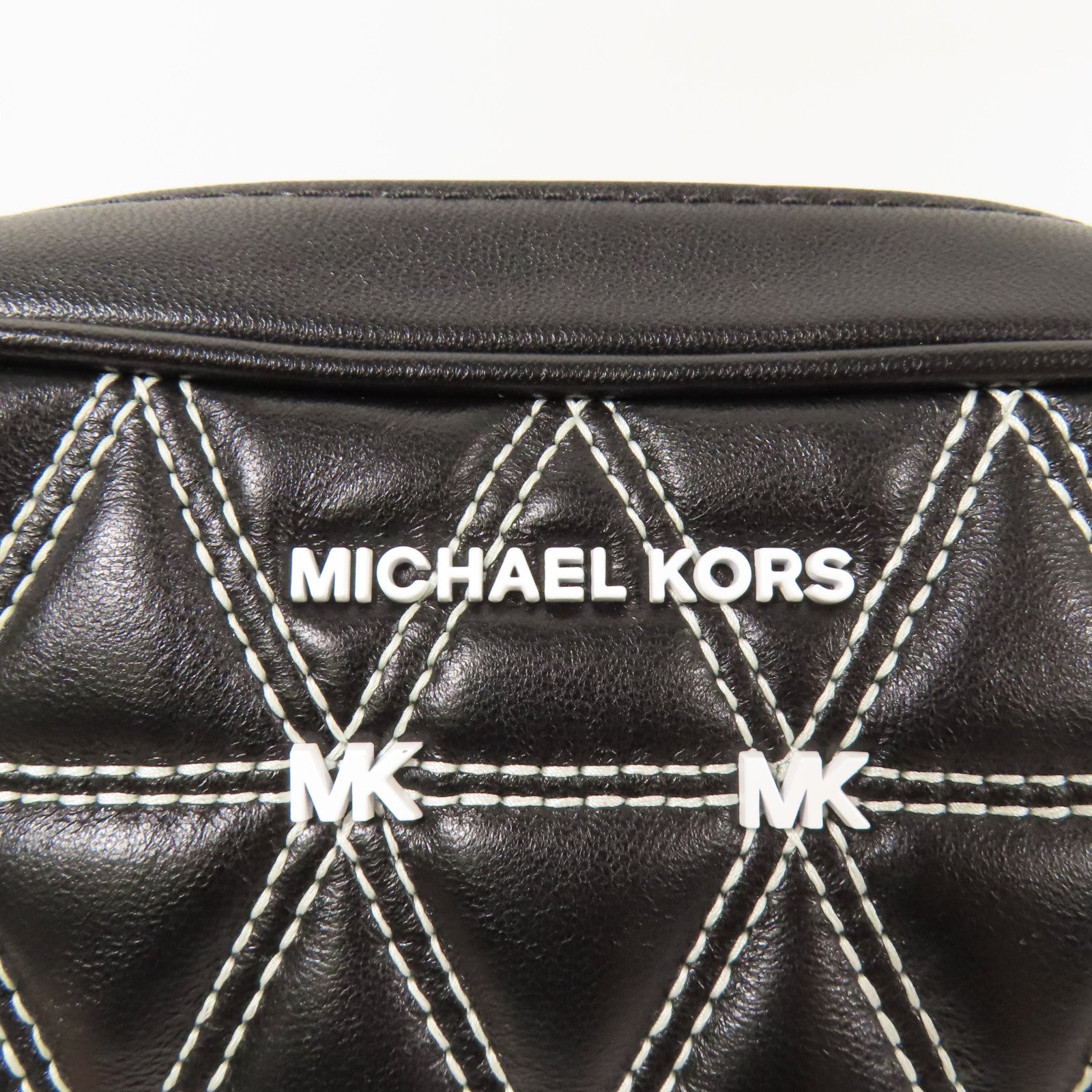Michael Kors 牛皮皮革Shoulder Bag銀扣肩背袋