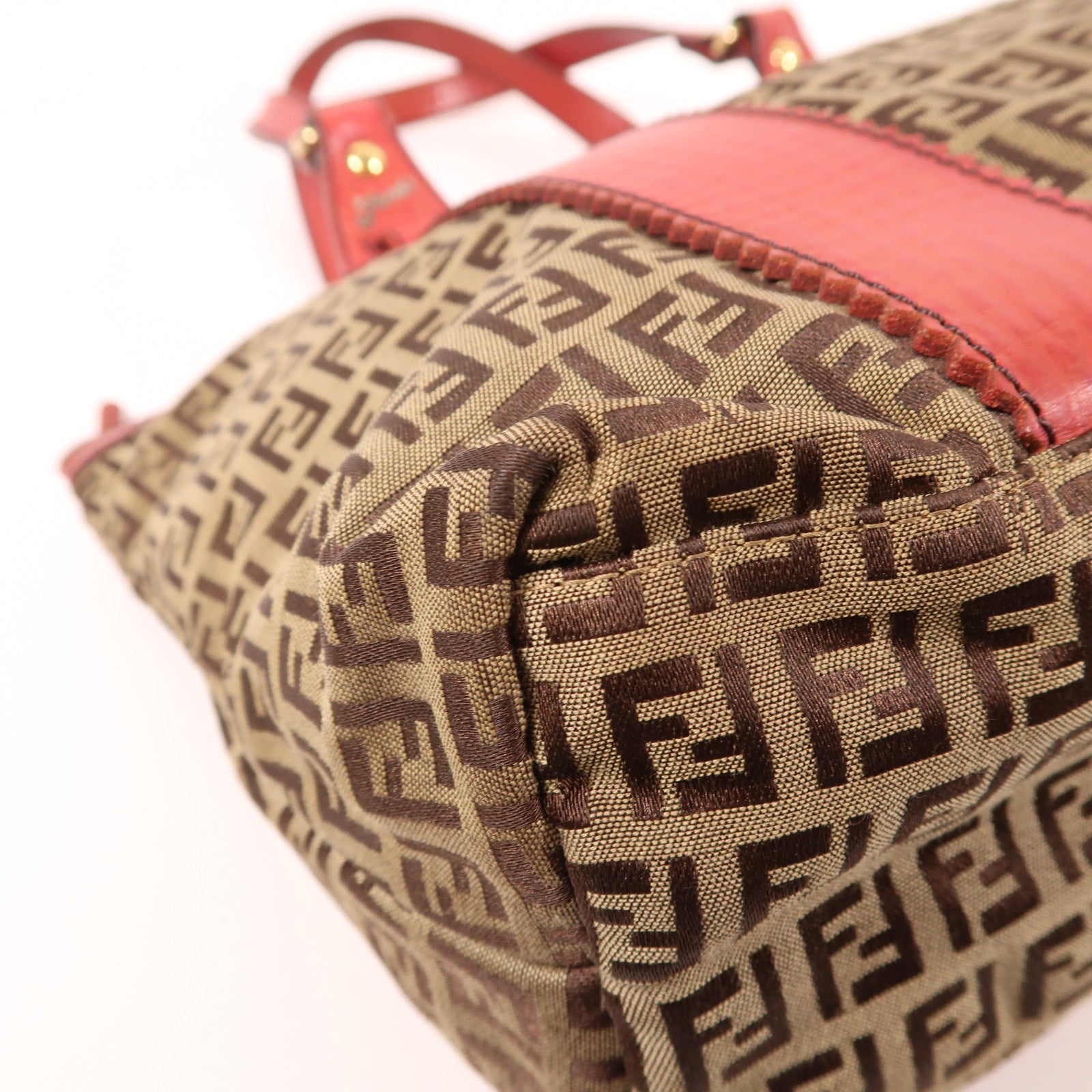 FENDI 【激減優惠】帆布Shoulder Bag金扣肩背袋