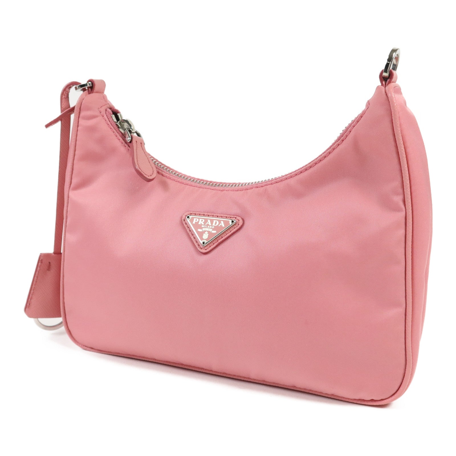 PRADA 尼龍Re-Edition 2005銀扣肩背袋