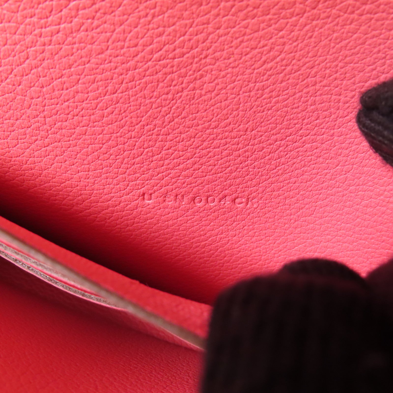 HERMES Evercolor皮革Constance To Go銀扣肩背袋Roze Azalee