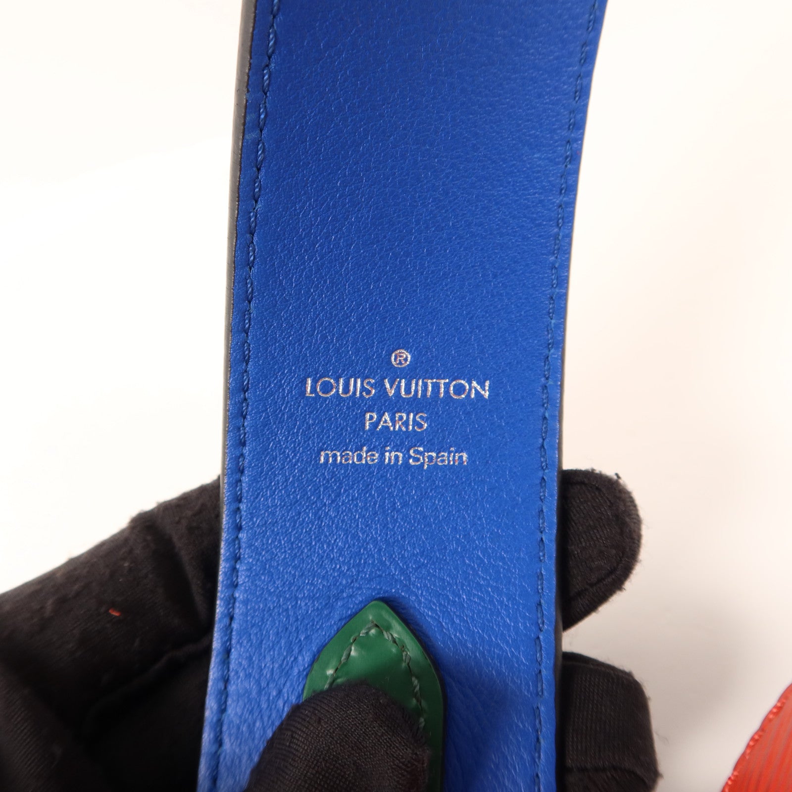 LOUIS VUITTON Epi Wide Shoulder Strap 90cm銀扣肩帶