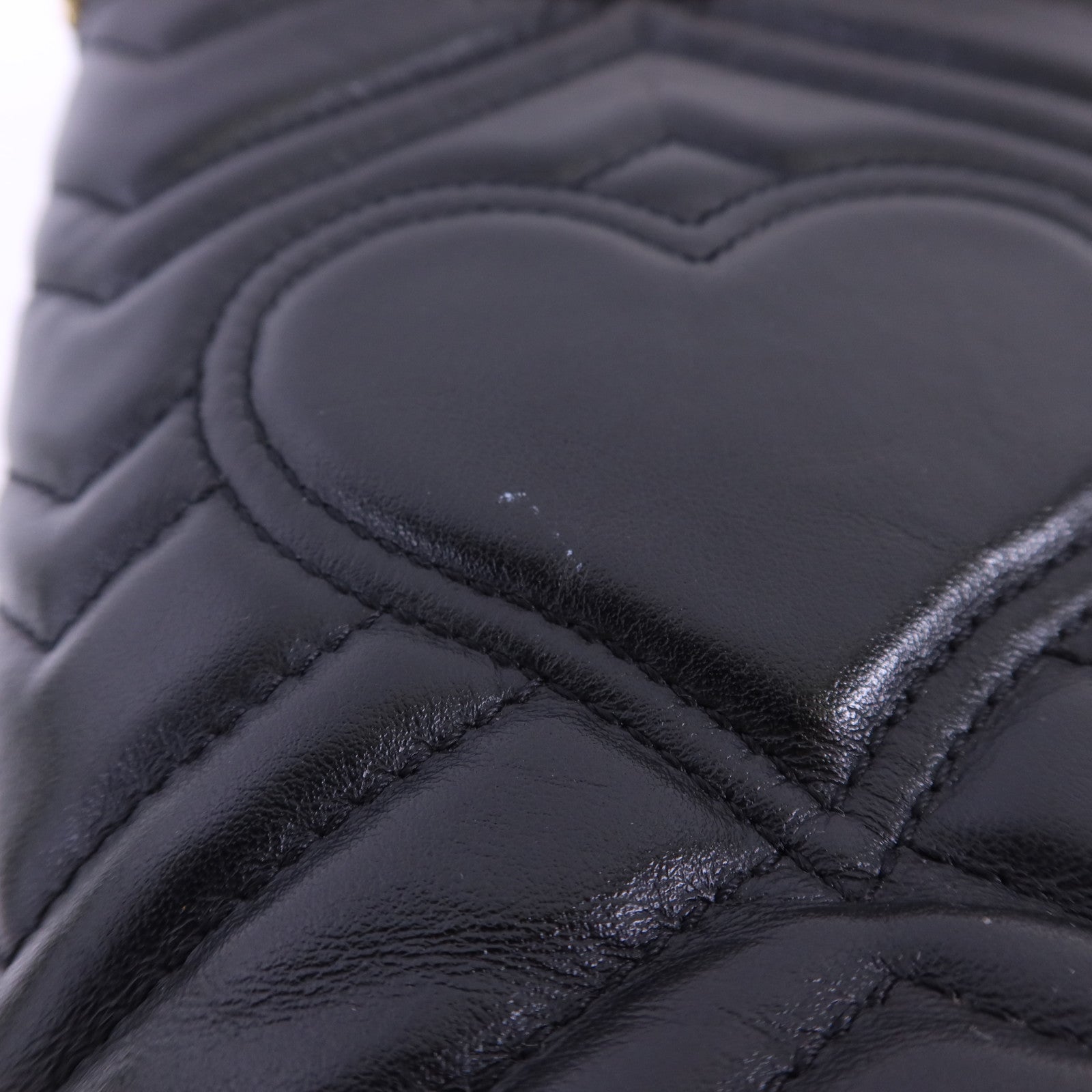 GUCCI 皮革GG Marmont Bucket金扣鏈帶肩背袋