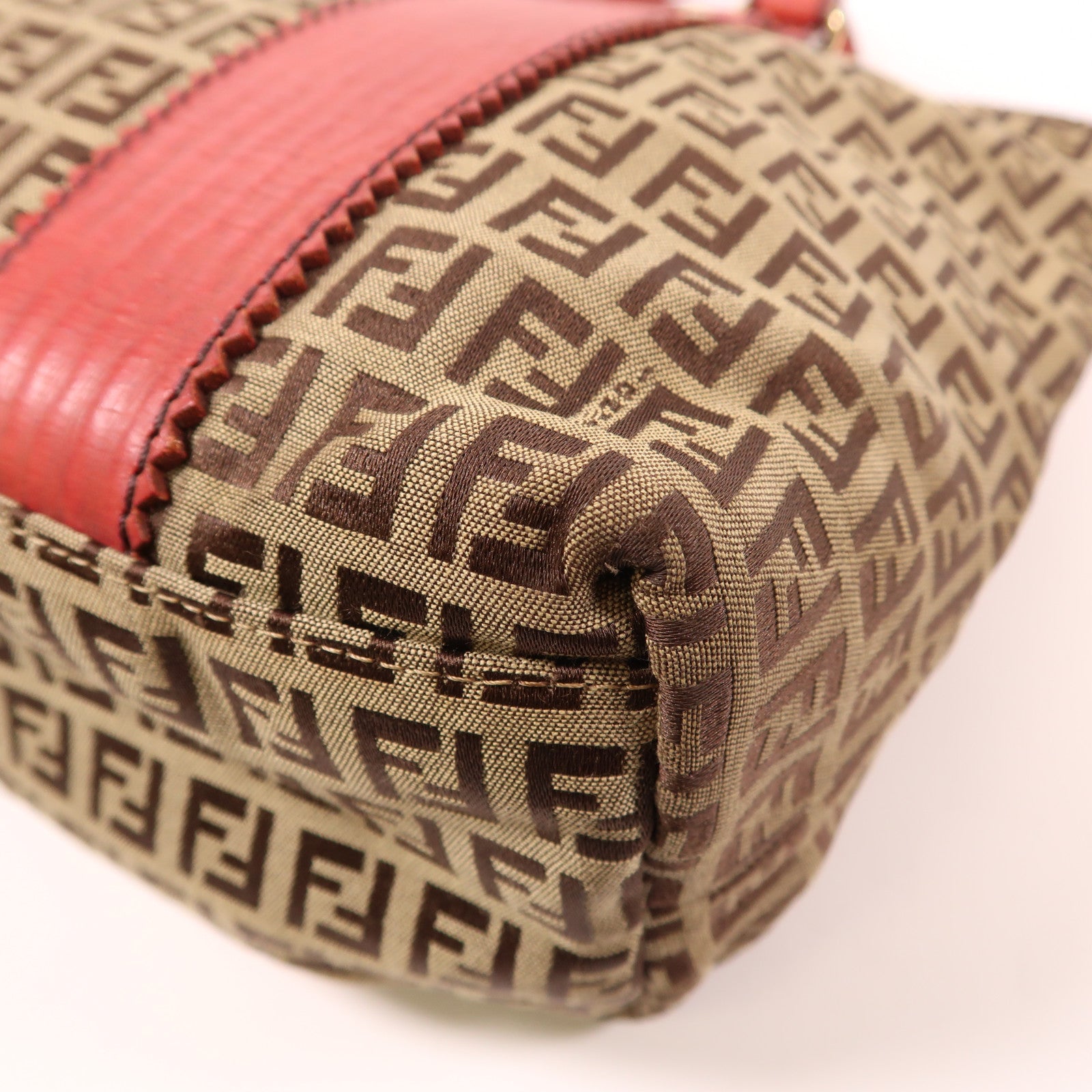 FENDI 帆布Shoulder Bag金扣肩背袋