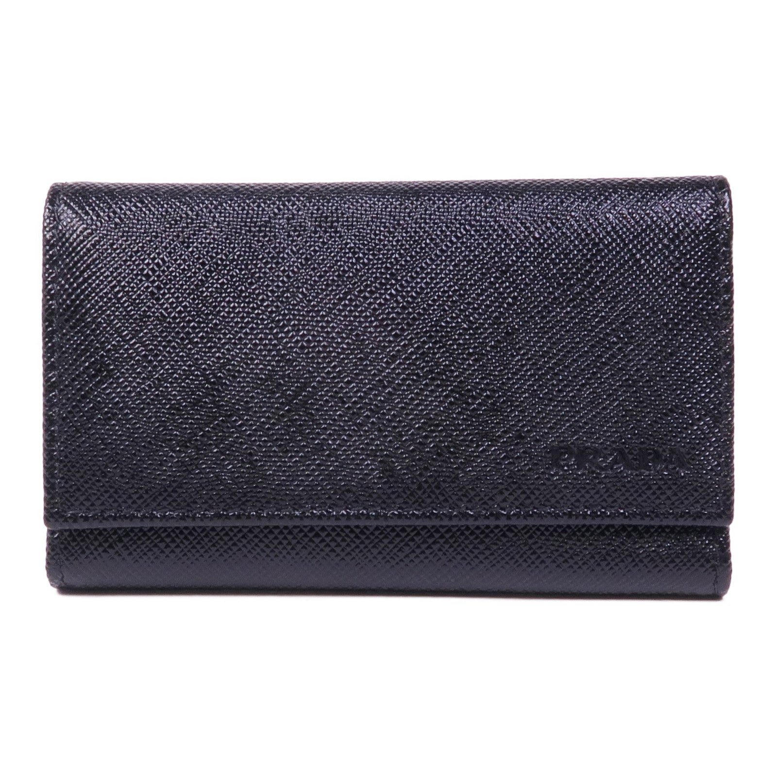 PRADA 牛皮皮革Key Case銀扣鑰匙包