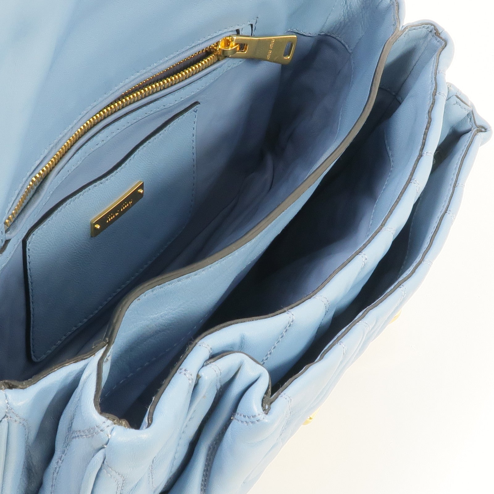 Miu Miu 羊皮皮革Chain Shoulder Bag金扣鏈帶肩背袋