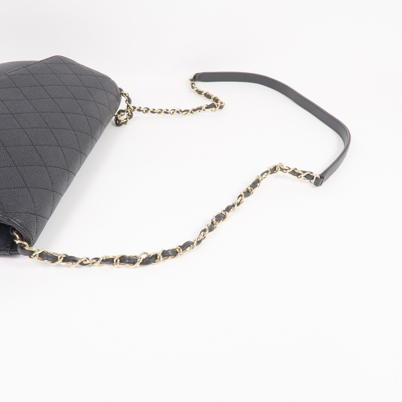 CHANEL 【激減優惠】牛皮皮革Chain Shoulder金扣鏈帶肩背袋