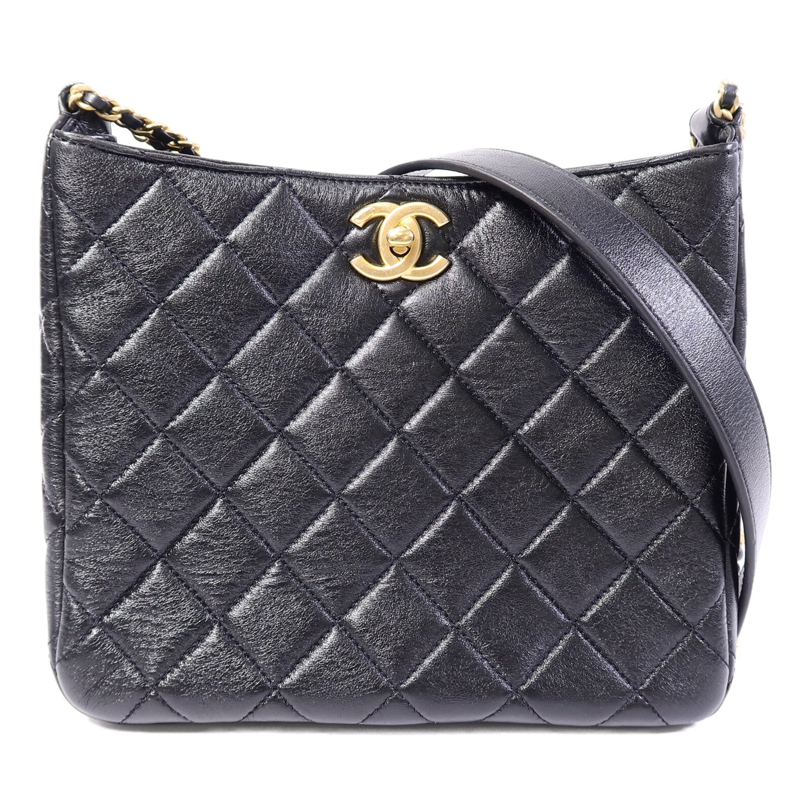 CHANEL 牛皮皮革Shoulder Bag鏈帶肩背袋