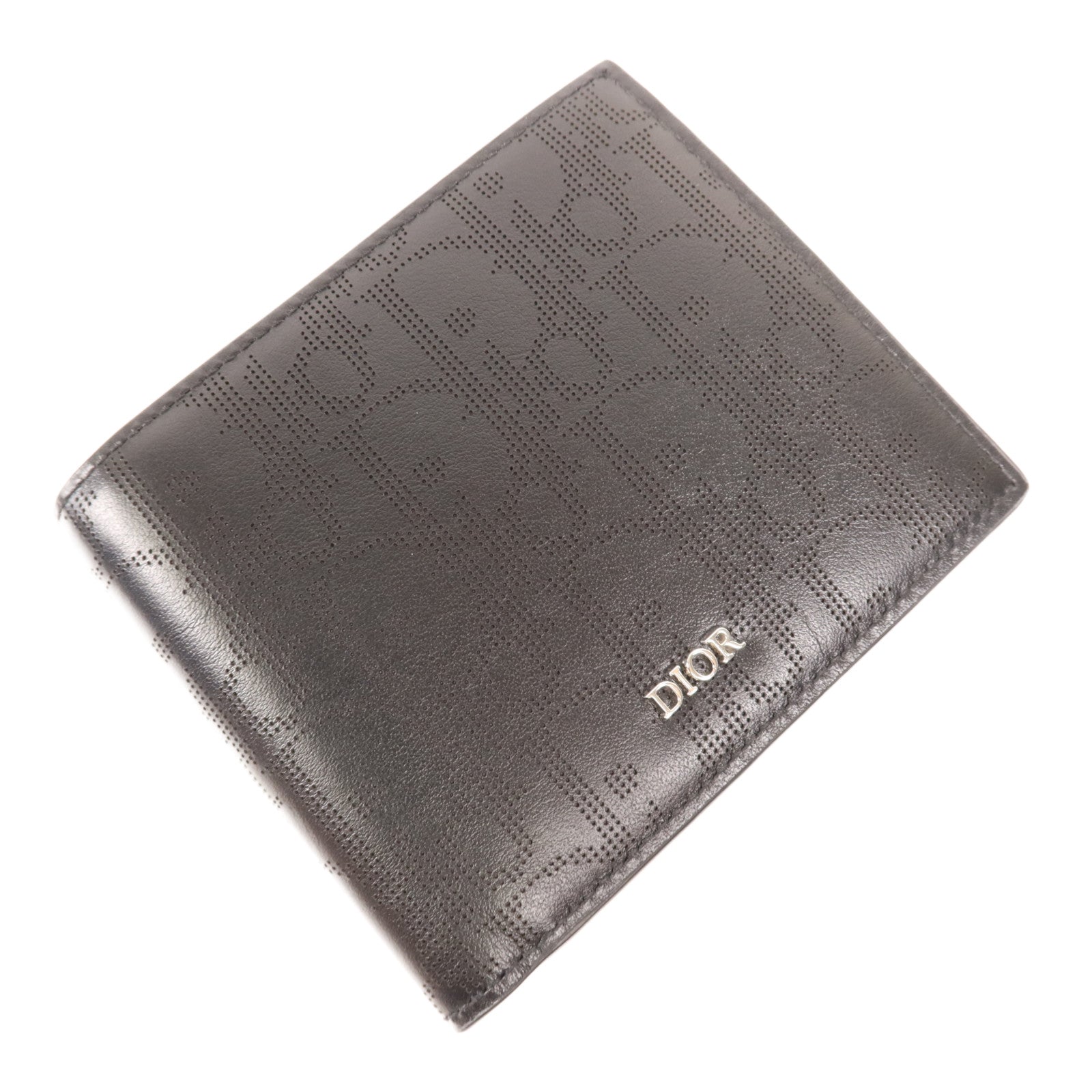 Dior 牛皮皮革Wallet銀扣錢包