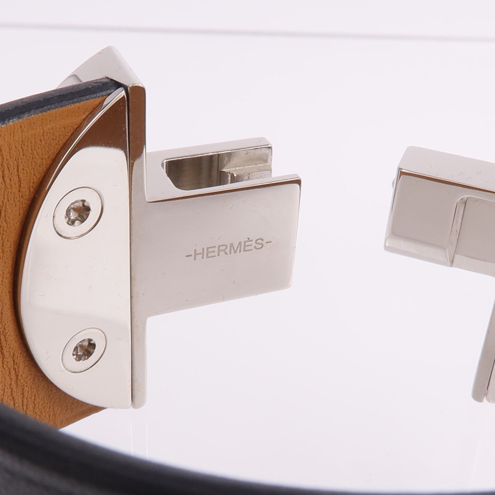 HERMES 【激減優惠】Swift皮革2022 Manchette Bracelet銀扣手鐲
