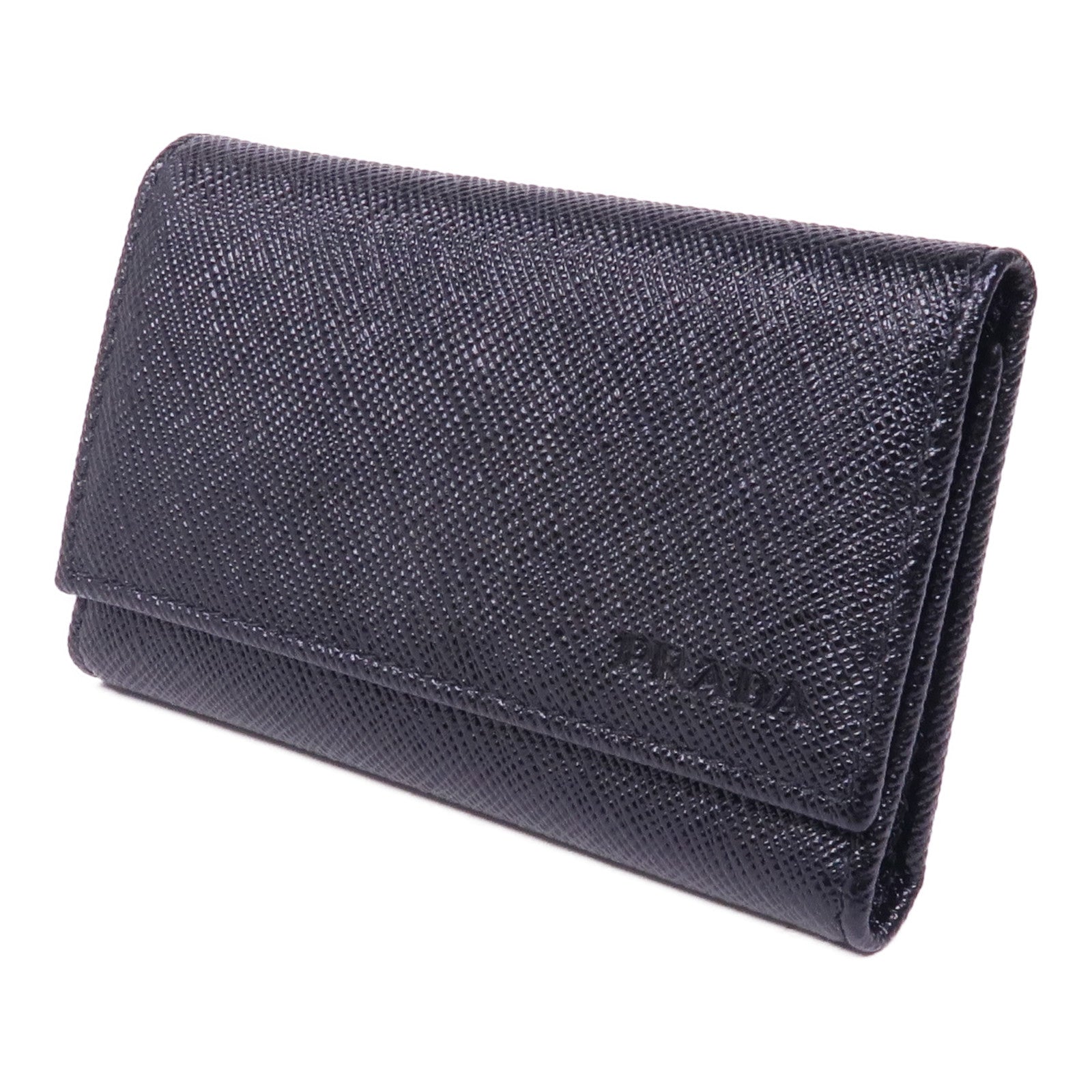 PRADA 牛皮皮革Key Case銀扣鑰匙包