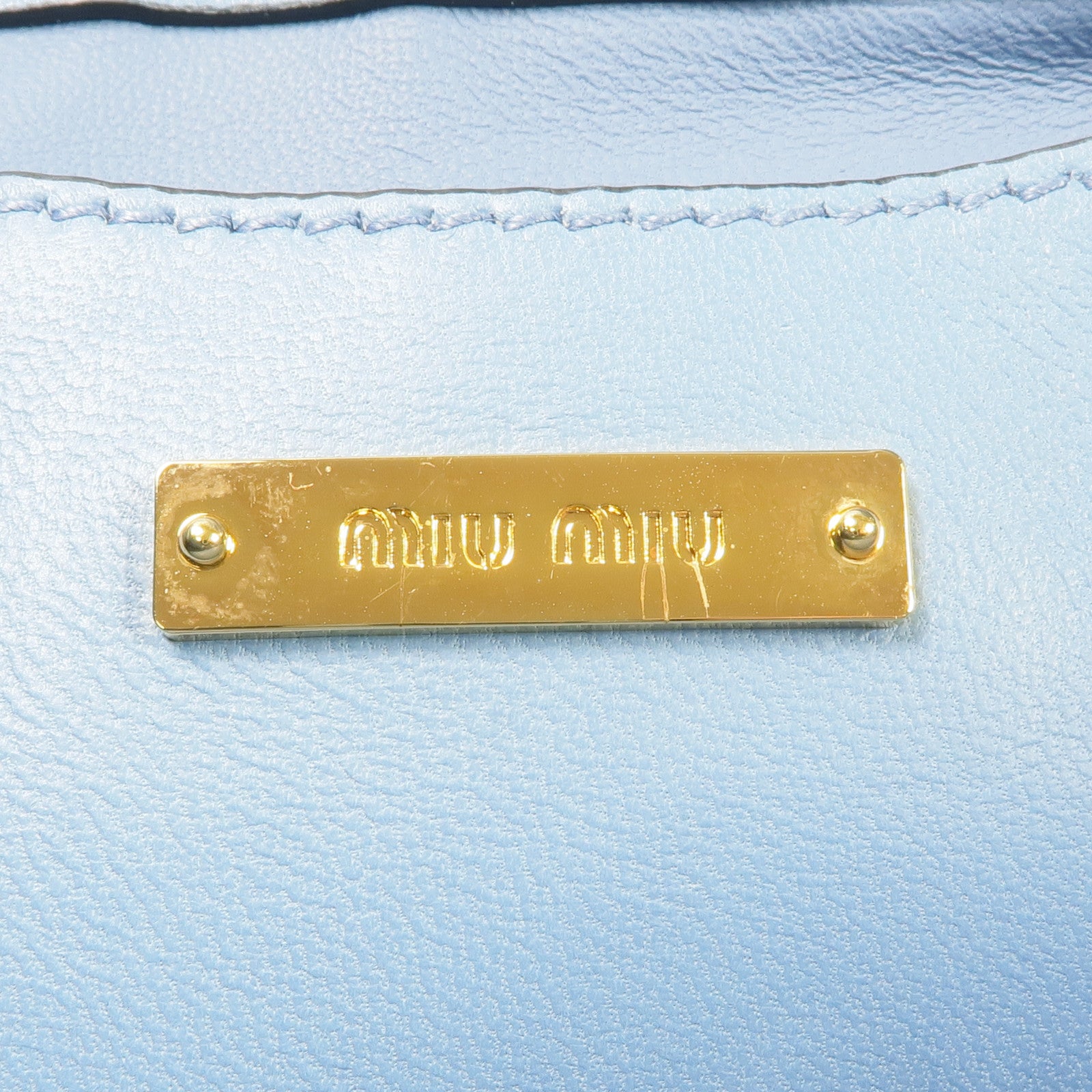 Miu Miu 羊皮皮革Chain Shoulder Bag金扣鏈帶肩背袋