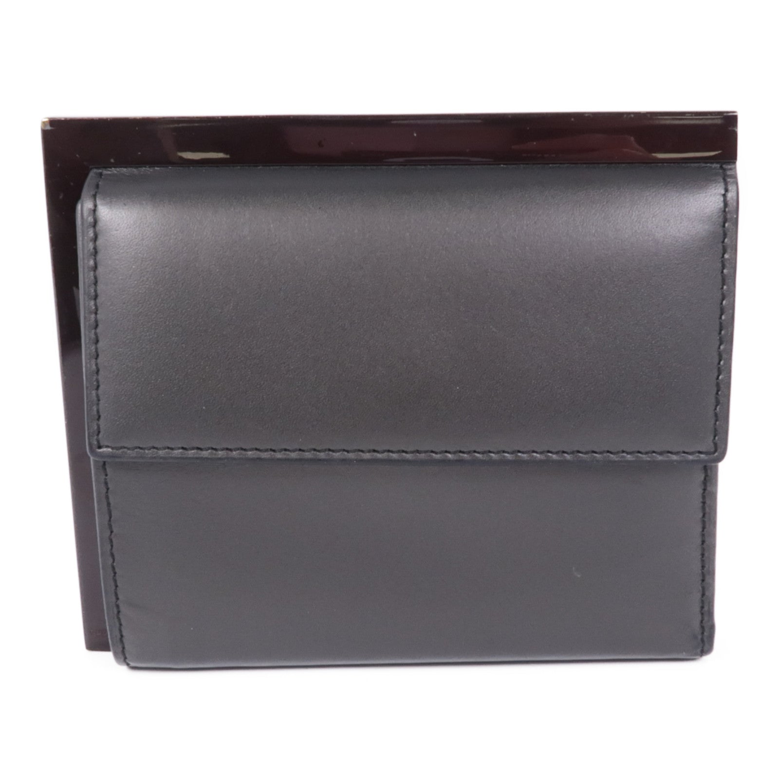 GUCCI GG Wallet Wallet Calfskin Leather Brown