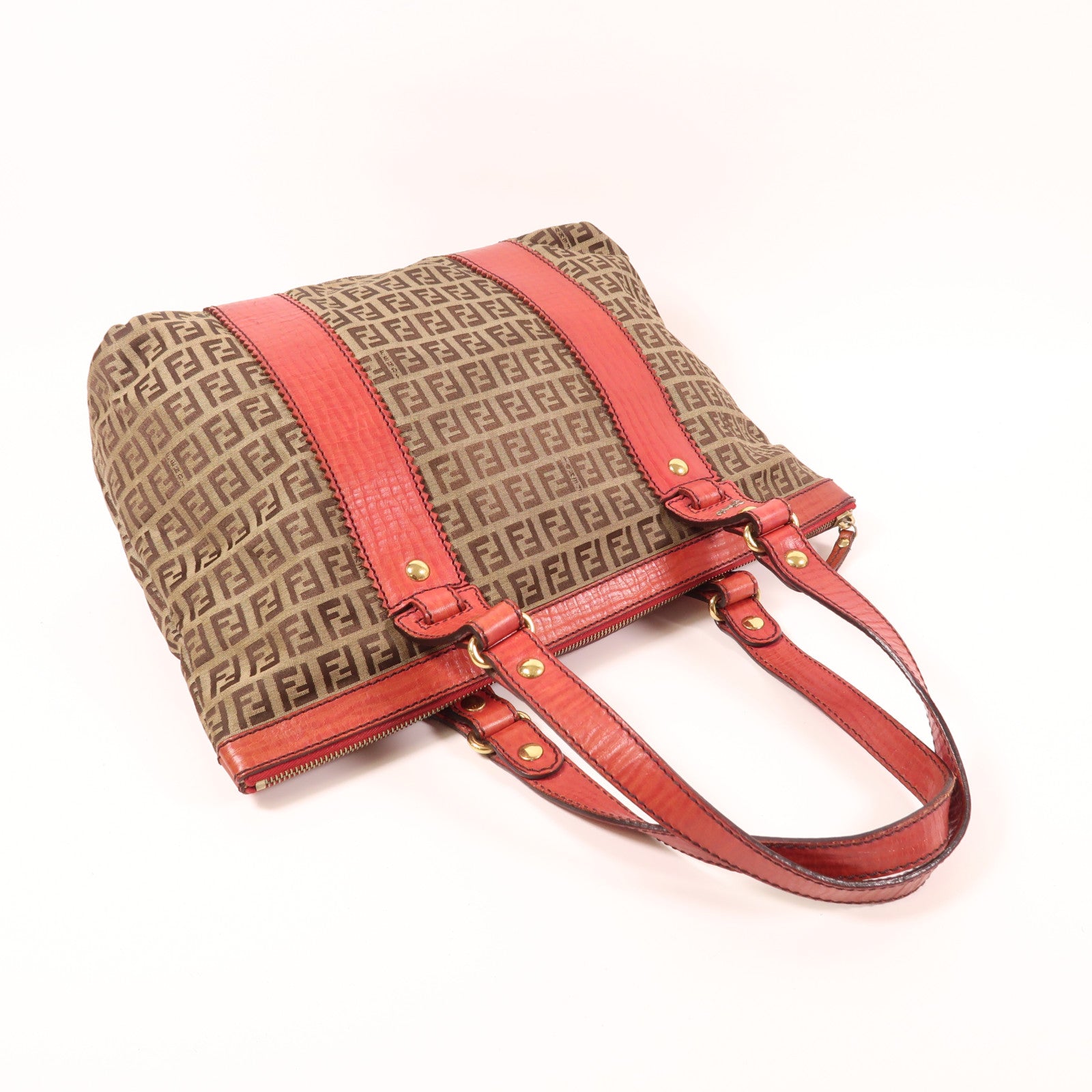 FENDI 帆布Shoulder Bag金扣肩背袋