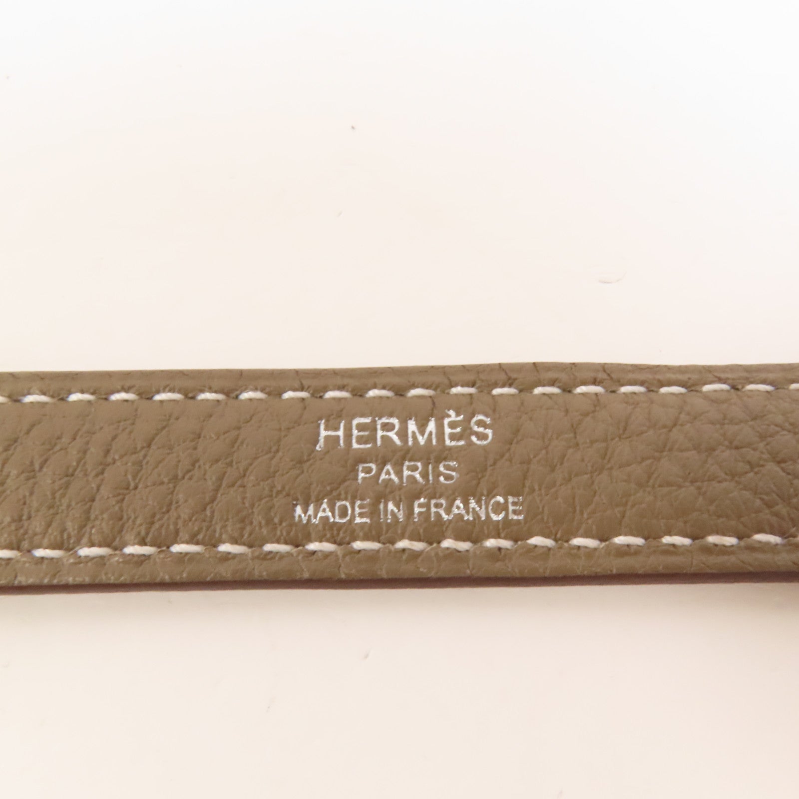 HERMES Togo皮革Kelly 25銀扣手挽肩背兩用袋Etoupe