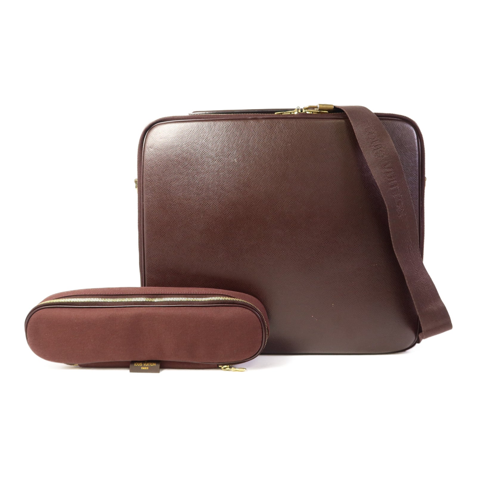 LOUIS VUITTON Taiga Porto Ordinatur Odessa金扣手挽肩背兩用袋