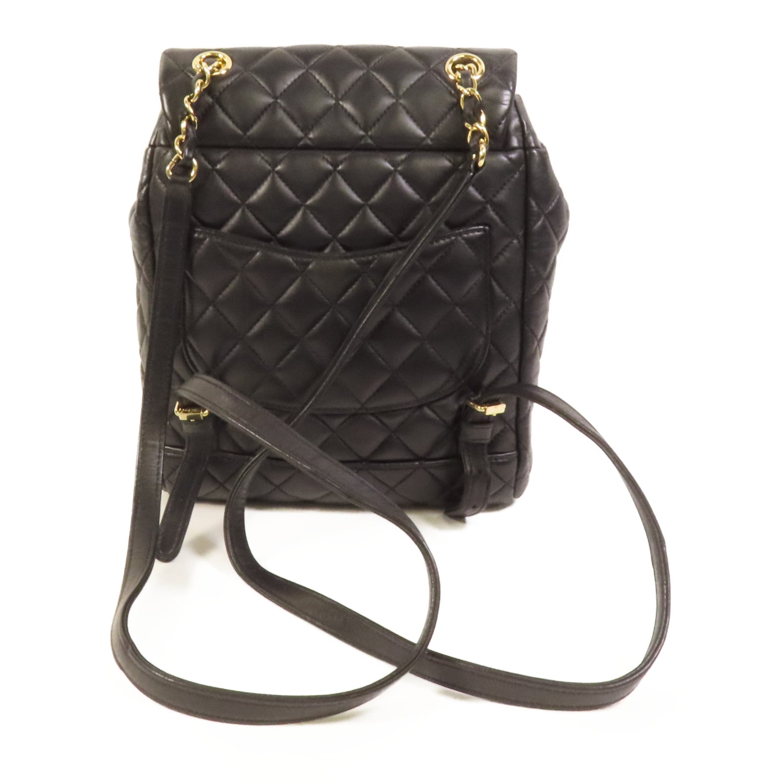 CHANEL 【激減優惠】羊皮皮革Backpack金扣背包