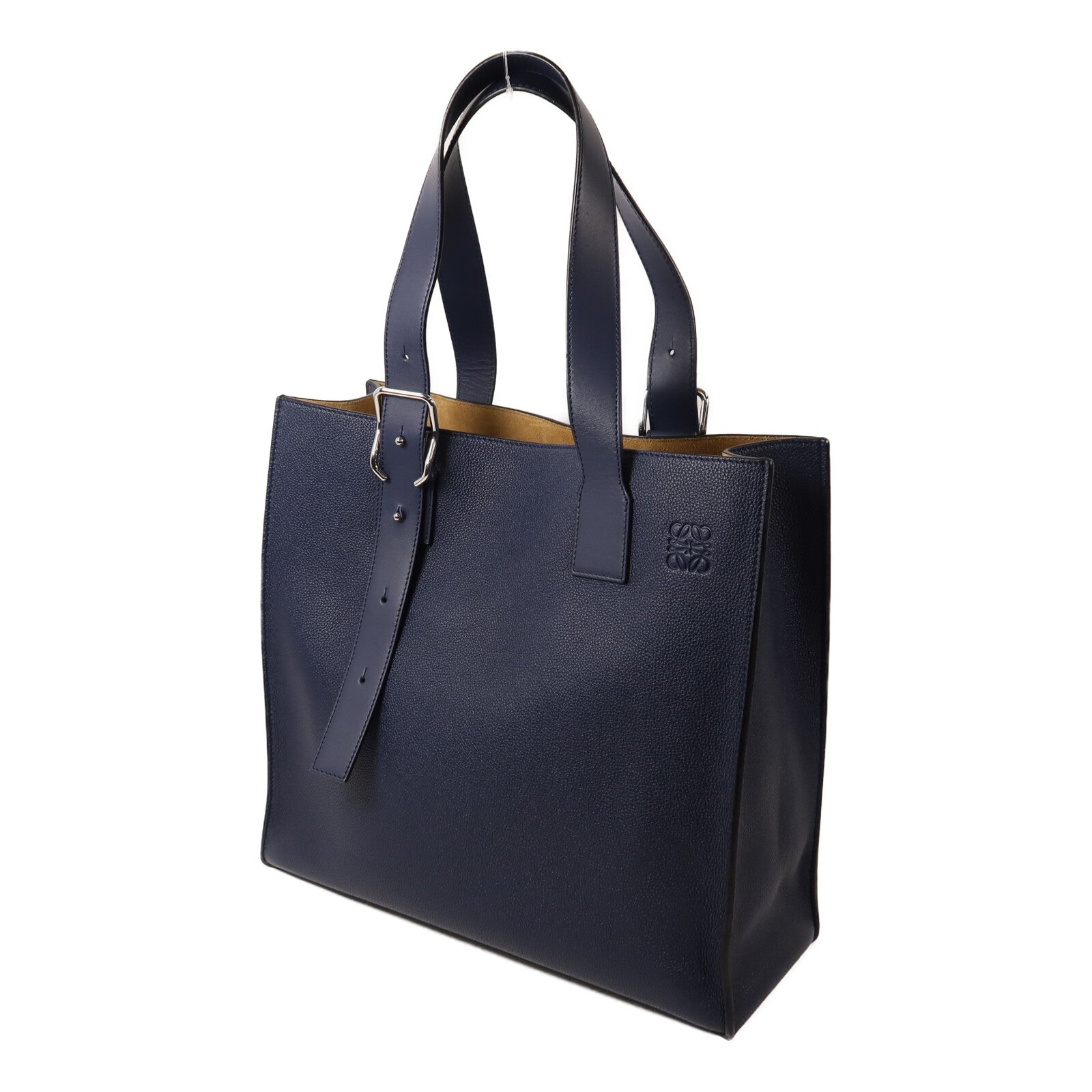 LOEWE 牛皮皮革Buckle Horizontal Tote銀扣手挽袋