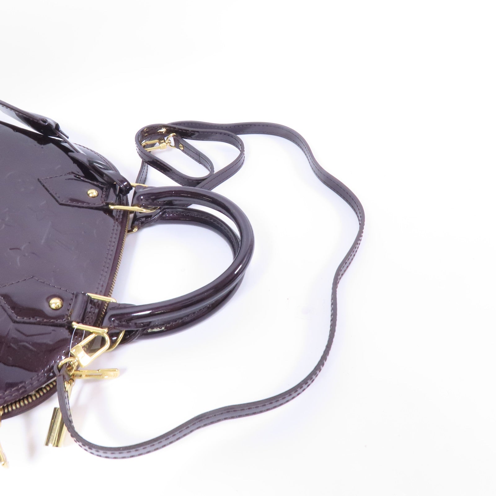 LOUIS VUITTON Vernis Alma BB金扣手挽肩背兩用袋