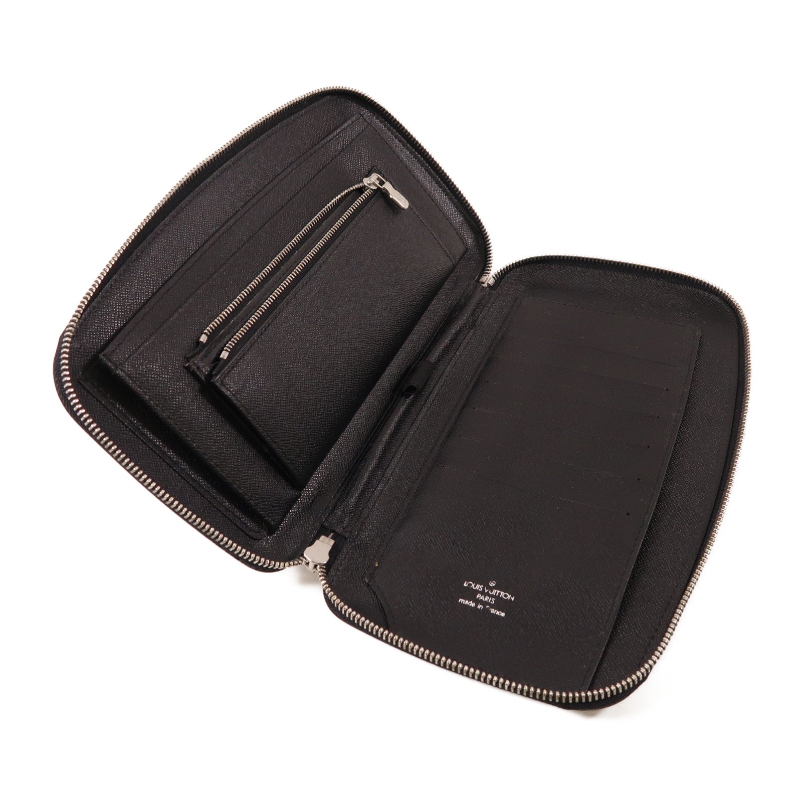 LOUIS VUITTON Taiga Travel Case銀扣手拿包