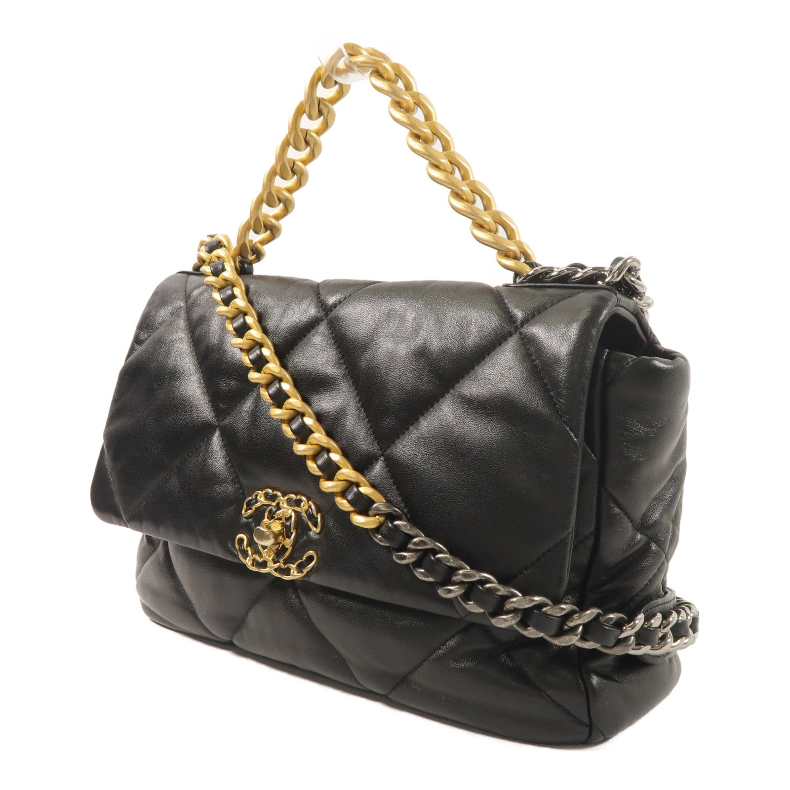 CHANEL 羊皮皮革Chanel 19手挽肩背兩用袋