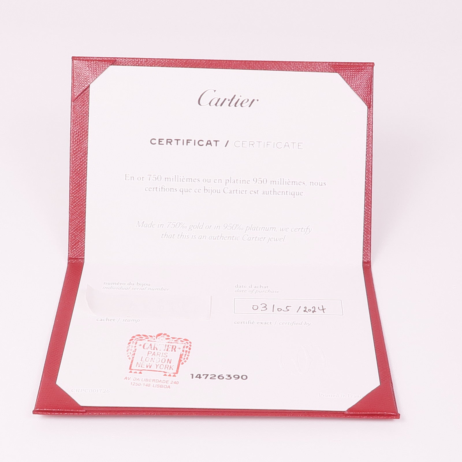 CARTIER 18K玫瑰金Love Bracelet 4P Diamonds鑽石手鐲Cartier#17