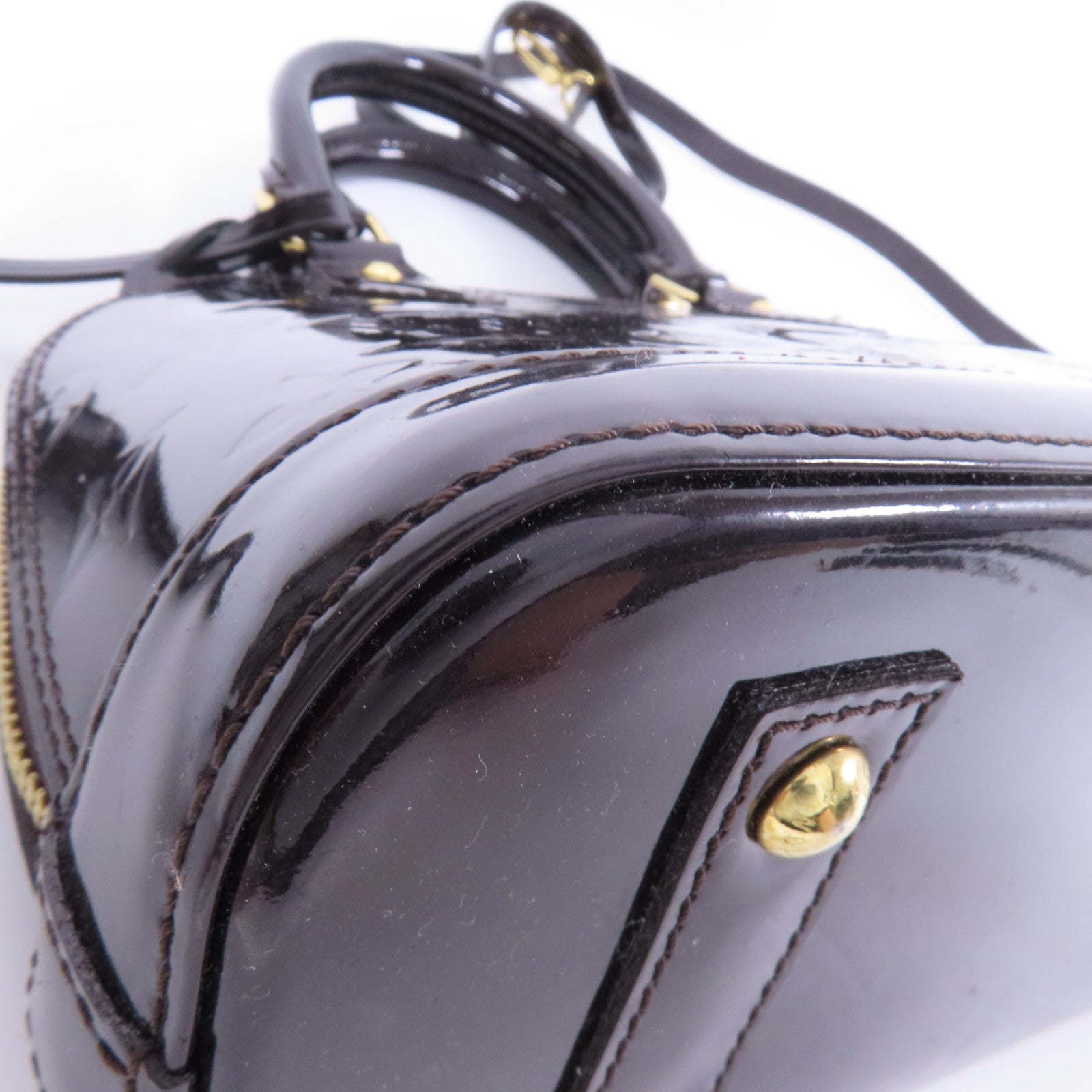 LOUIS VUITTON Vernis Alma BB金扣手挽肩背兩用袋