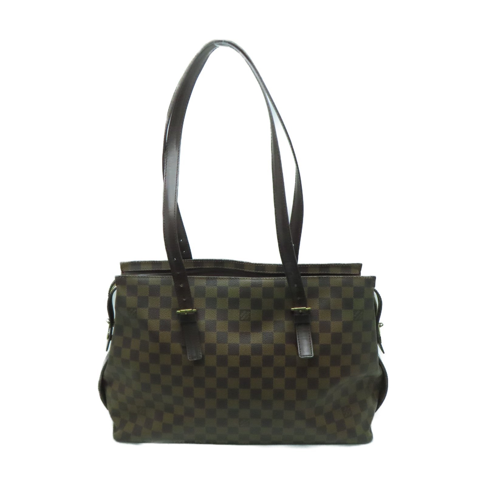 LOUIS VUITTON **【激減優惠】Damier Chelsea金扣肩背袋啡色