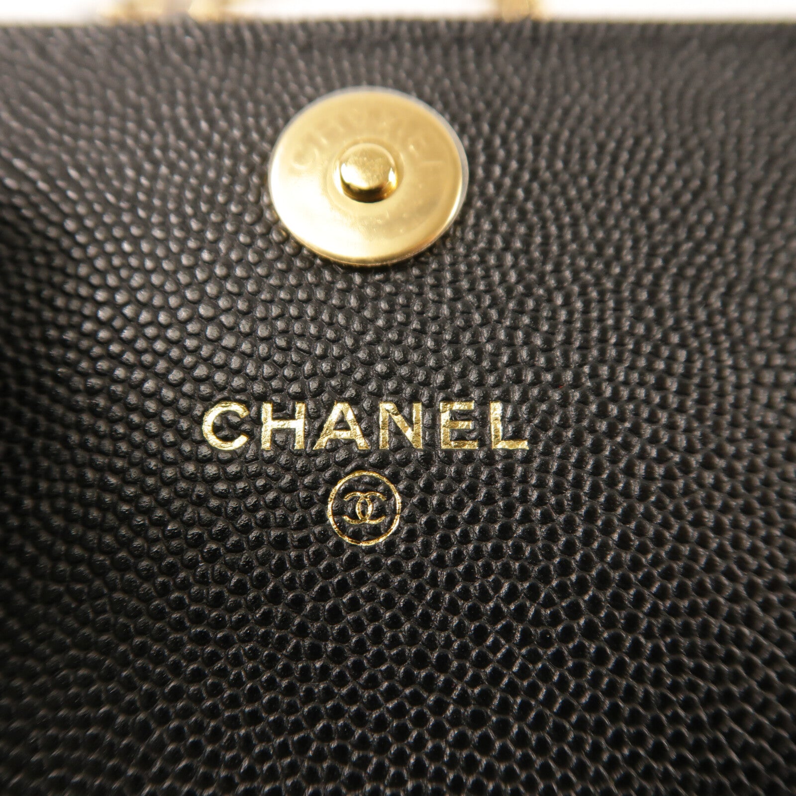 CHANEL 牛皮皮革Wallet On Chain金扣鏈帶肩背袋