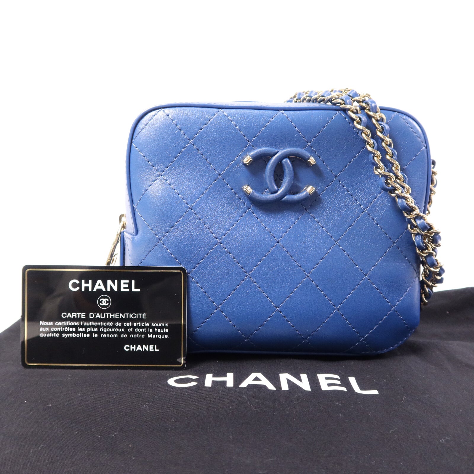 CHANEL 【激減優惠】牛皮皮革Camera Bag金扣肩背袋