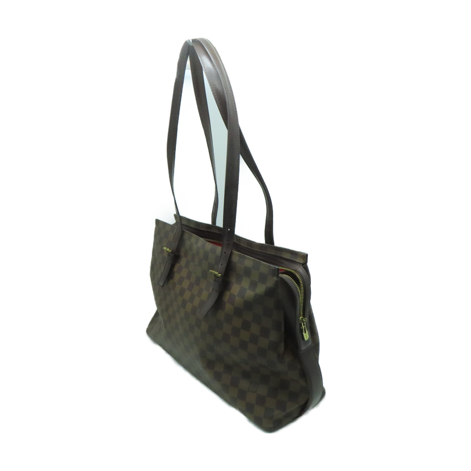 LOUIS VUITTON **【激減優惠】Damier Chelsea金扣肩背袋啡色