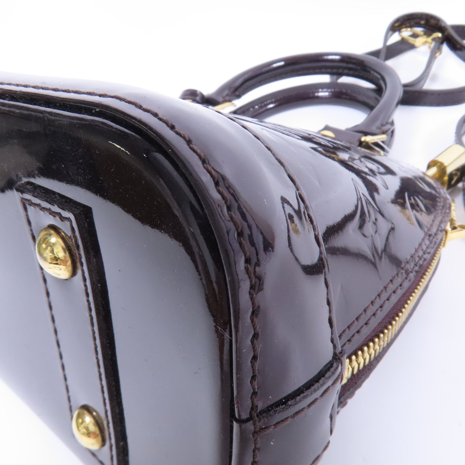 LOUIS VUITTON Vernis Alma BB金扣手挽肩背兩用袋