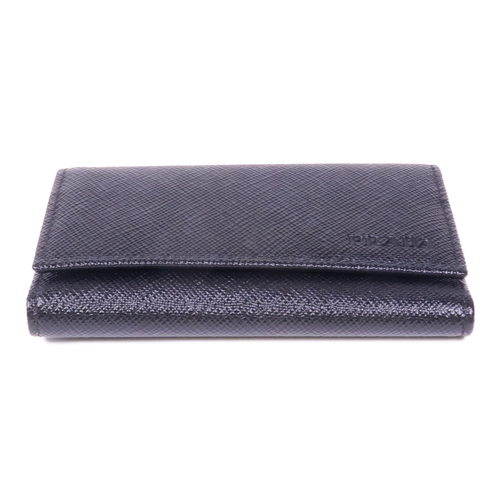 PRADA 牛皮皮革Key Case銀扣鑰匙包
