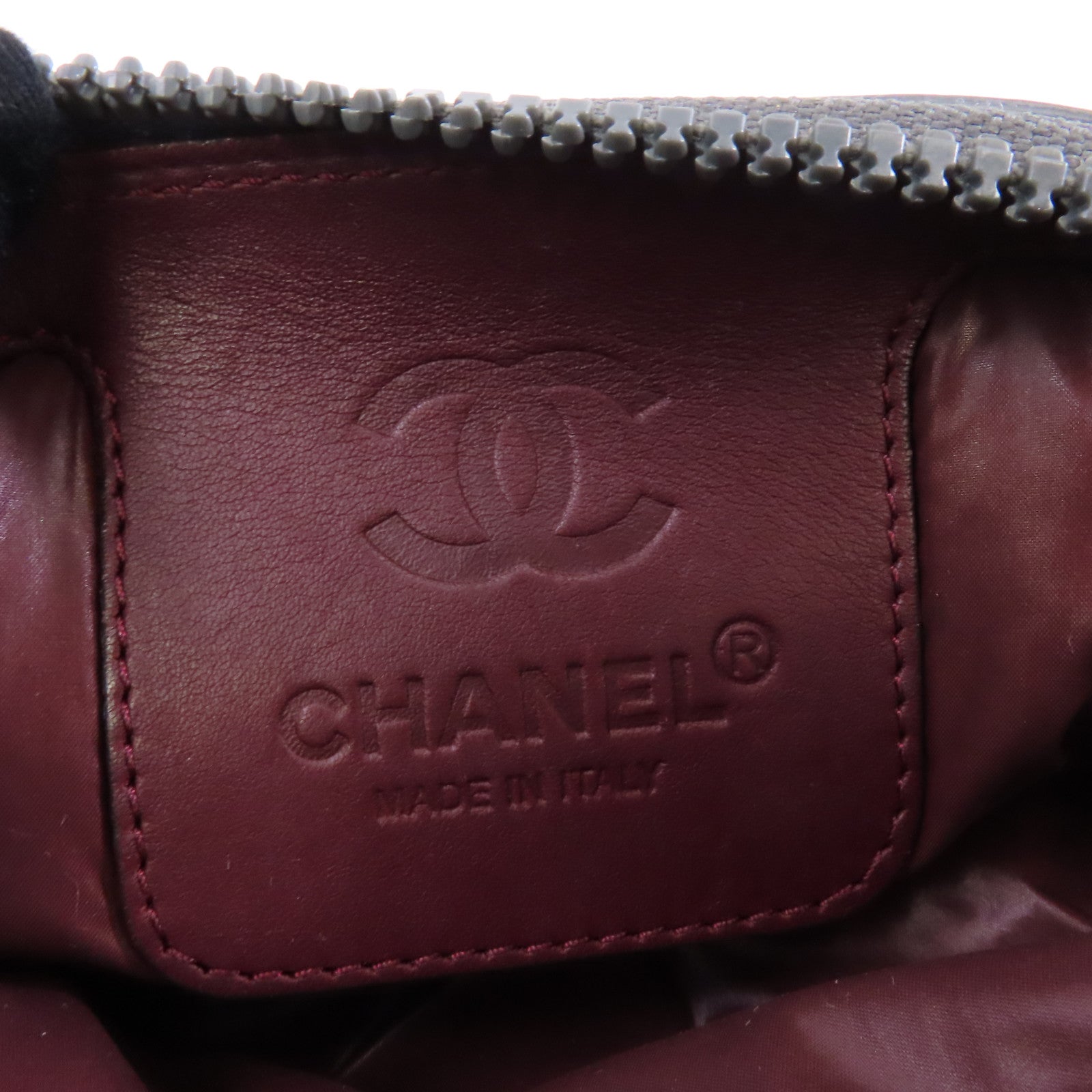 CHANEL 菱格尼龍Clutch Bag銀扣手拿包綠色