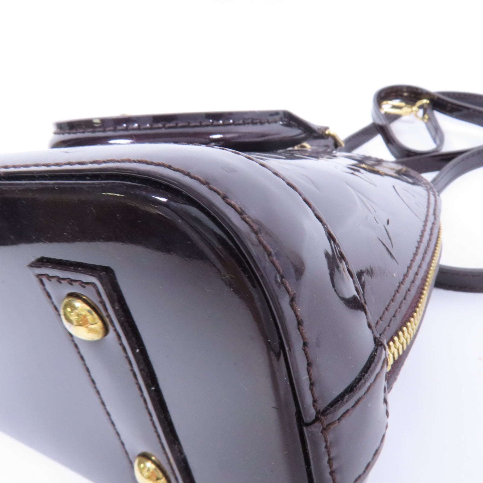 LOUIS VUITTON Vernis Alma BB金扣手挽肩背兩用袋