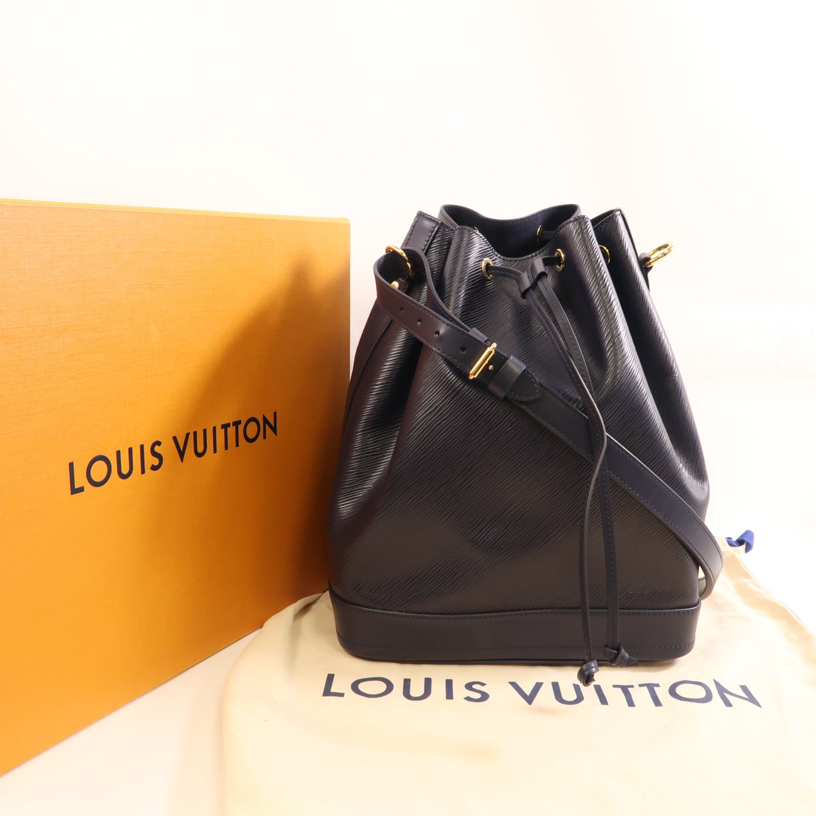 LOUIS VUITTON (PRICE DOWN) LV GHW Noe MM Shoulder Bag M24932 Epi Navy