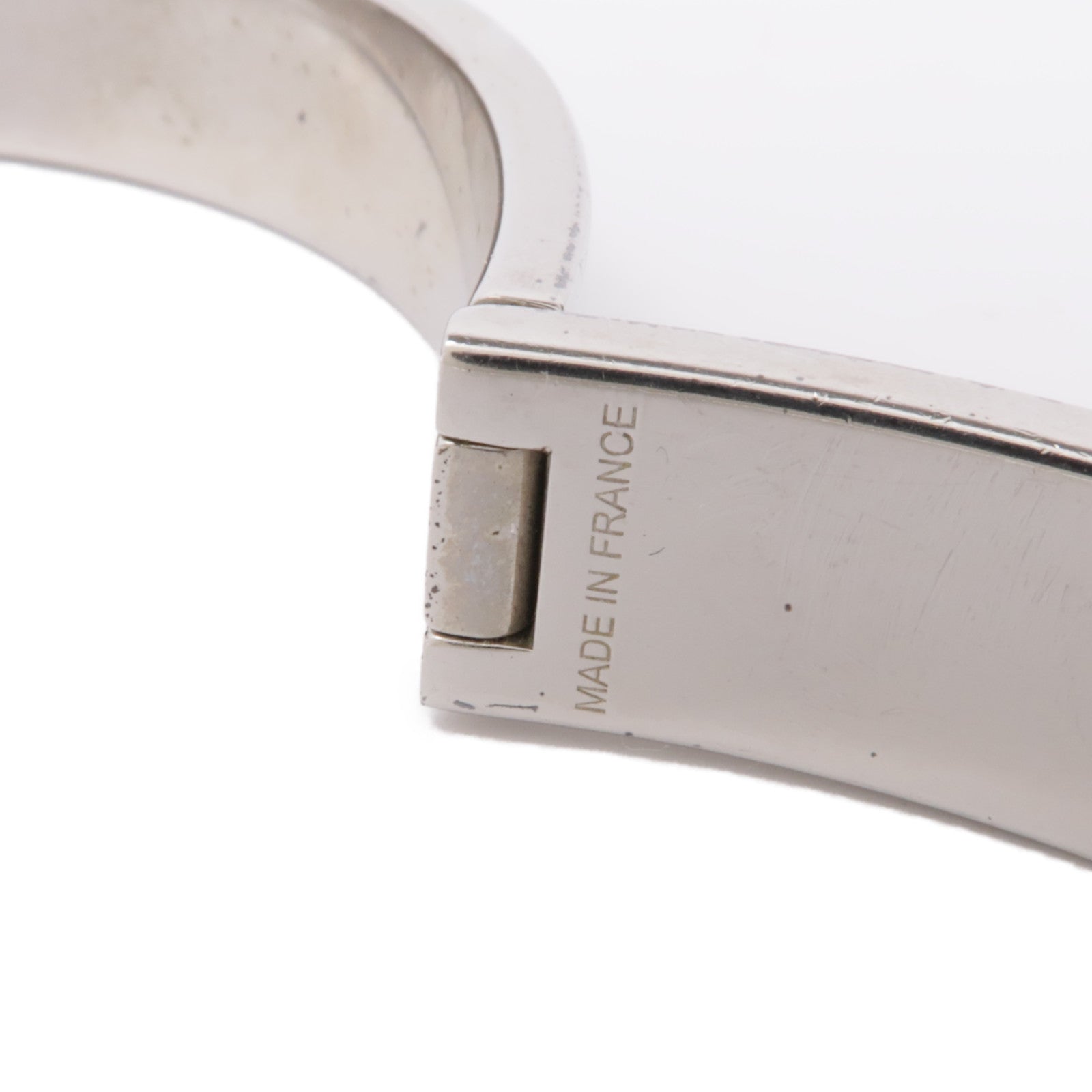 HERMES 金屬/琺瑯Clic-H Bracelet銀扣手鐲