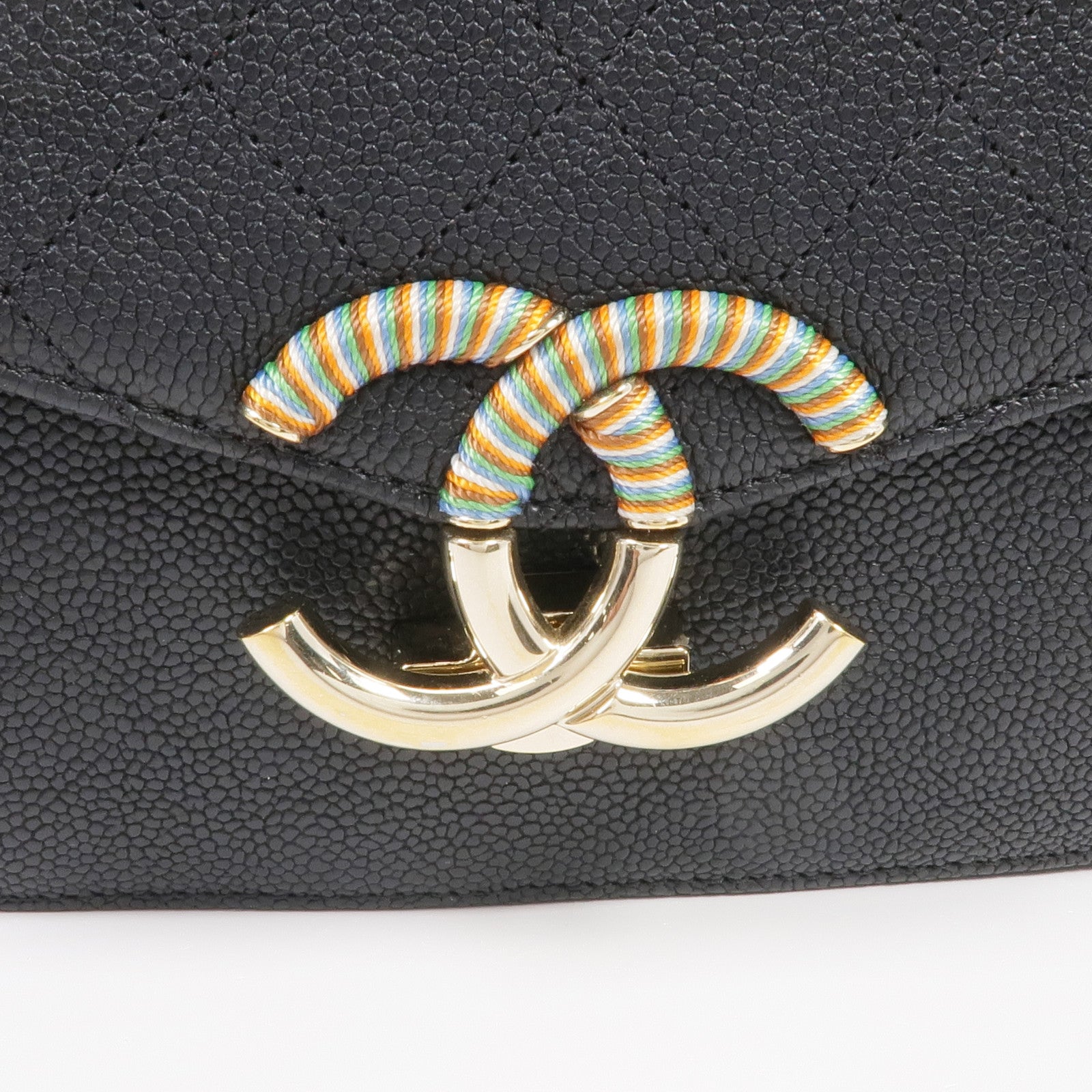 CHANEL 【激減優惠】牛皮皮革Chain Shoulder金扣鏈帶肩背袋