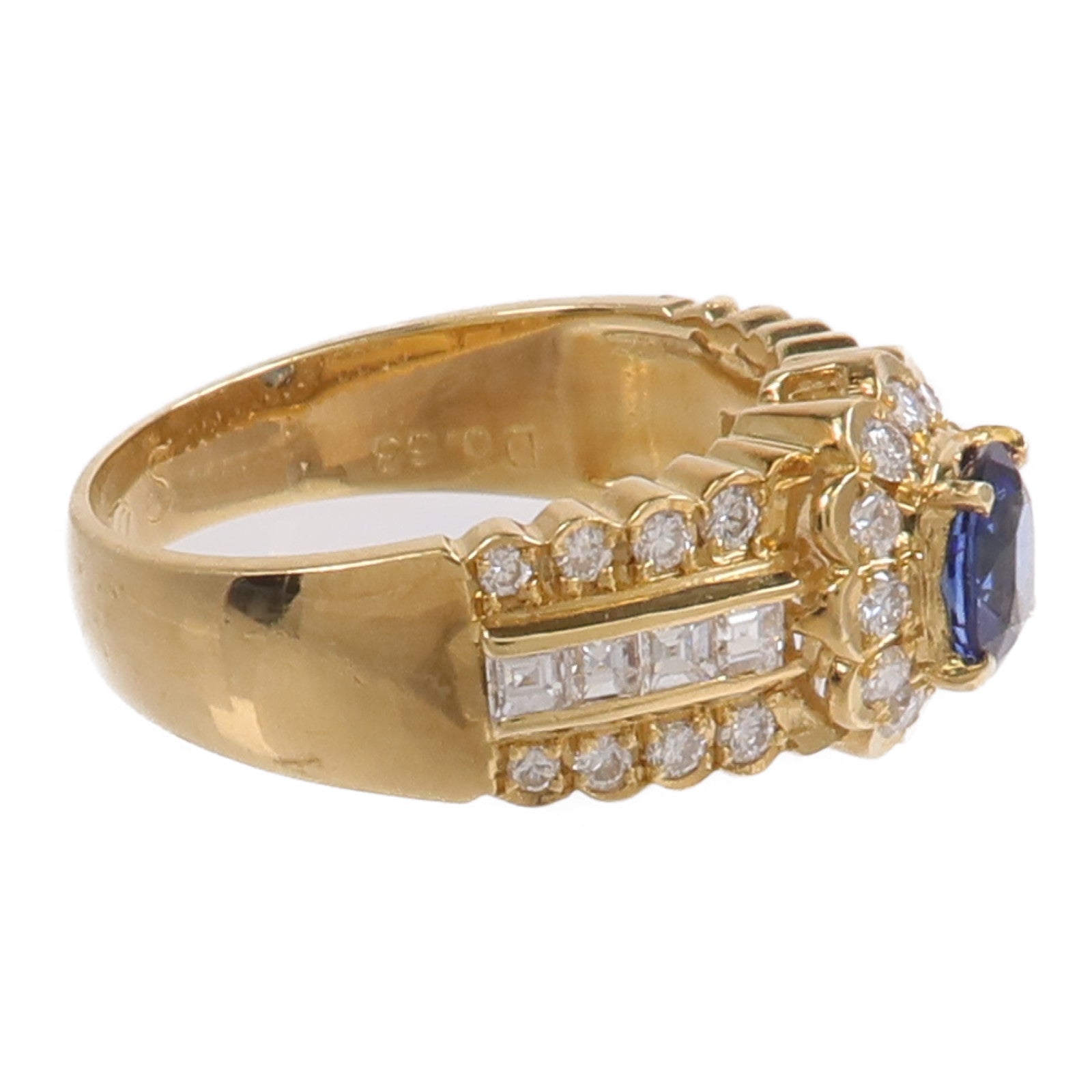 JEWELRY 18K黃金Sapphire Diamond Ring藍寶石/鑽石戒指