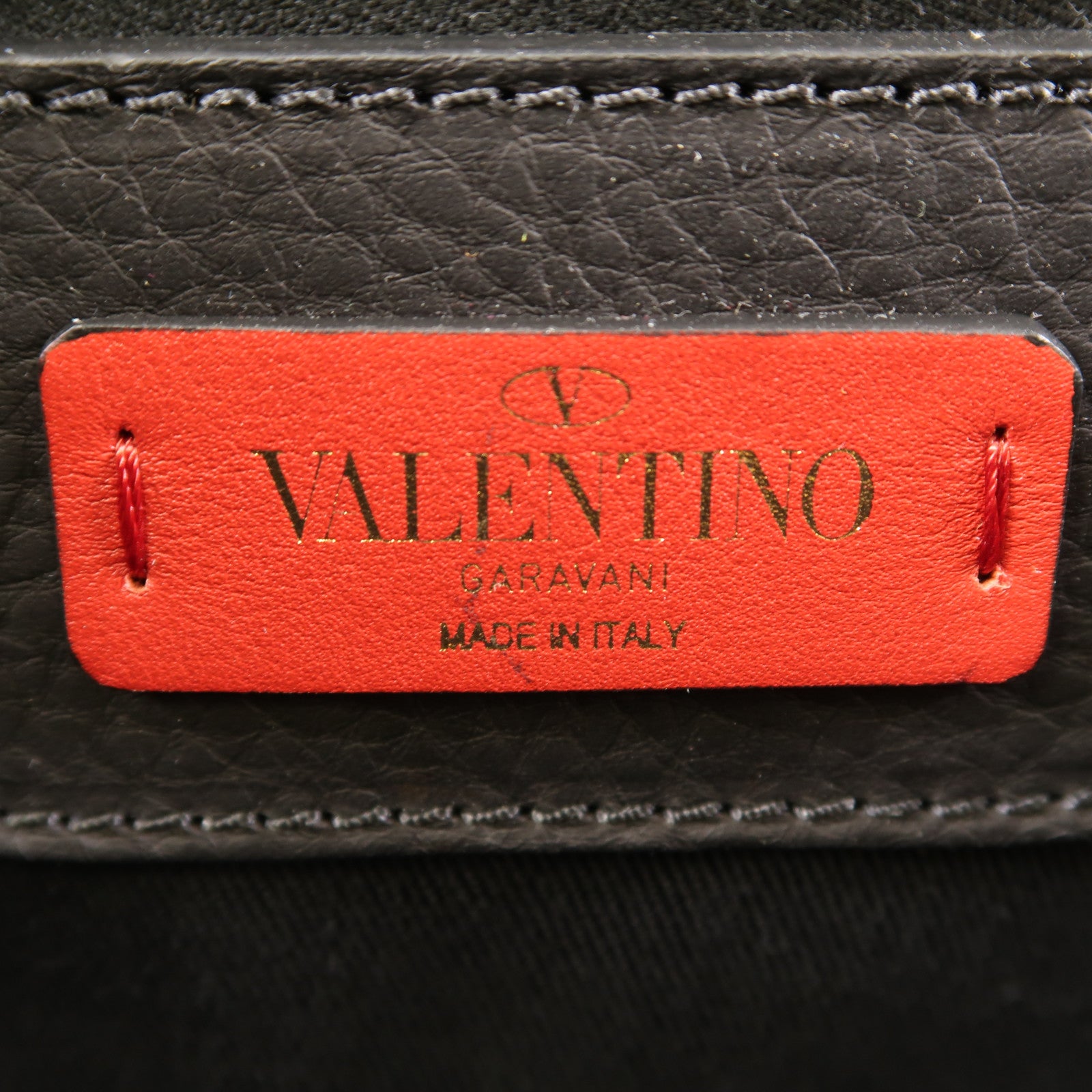 Valentino 帆布/牛皮皮革2 Way Bag金扣手挽肩背兩用袋黑色/卡其色